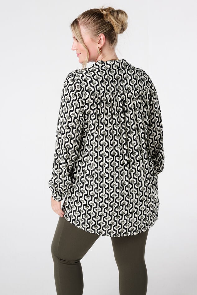 Oversized-Bluse mit Print image number 3