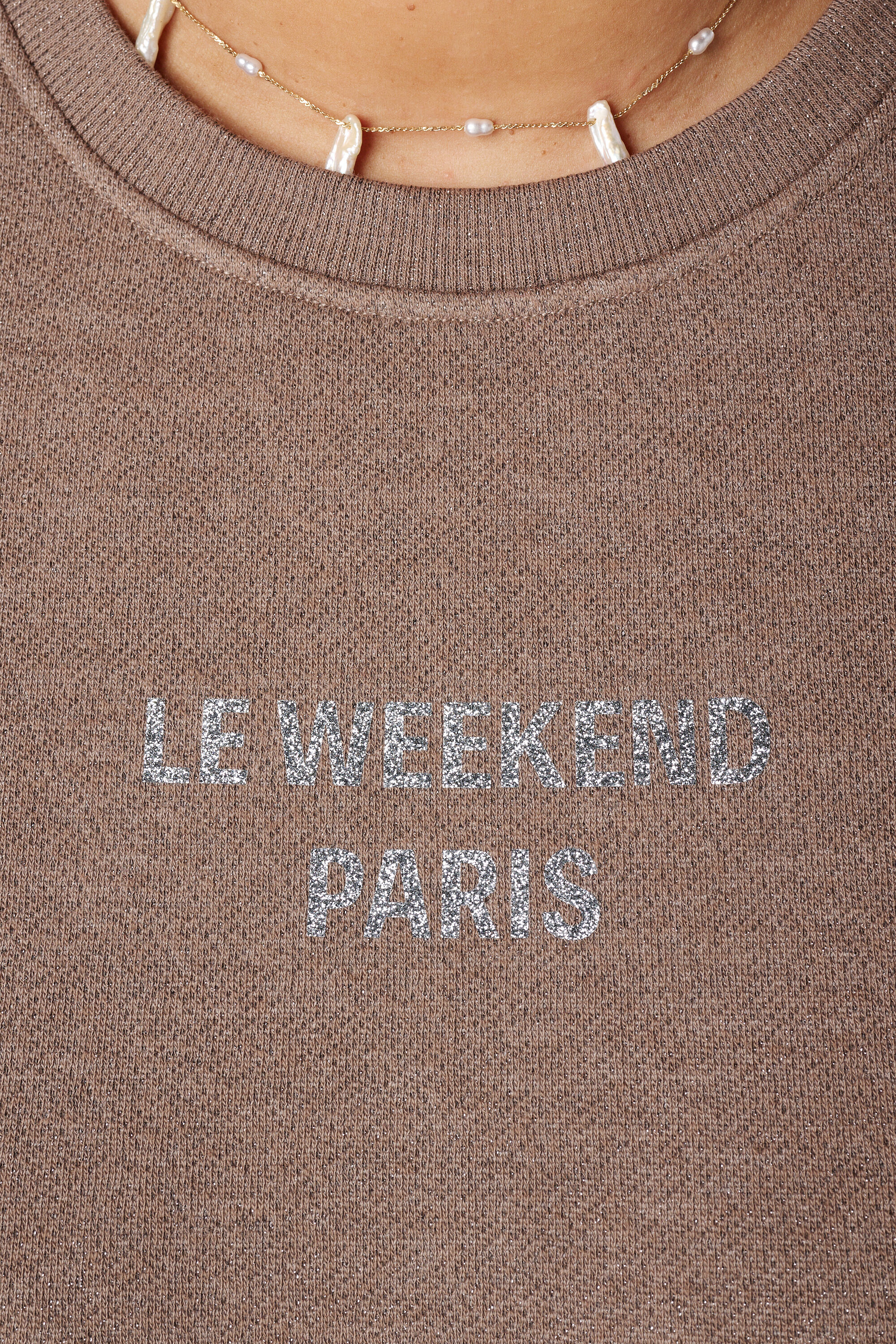Sweatshirt mit Lurex und Glitzertext image number 6