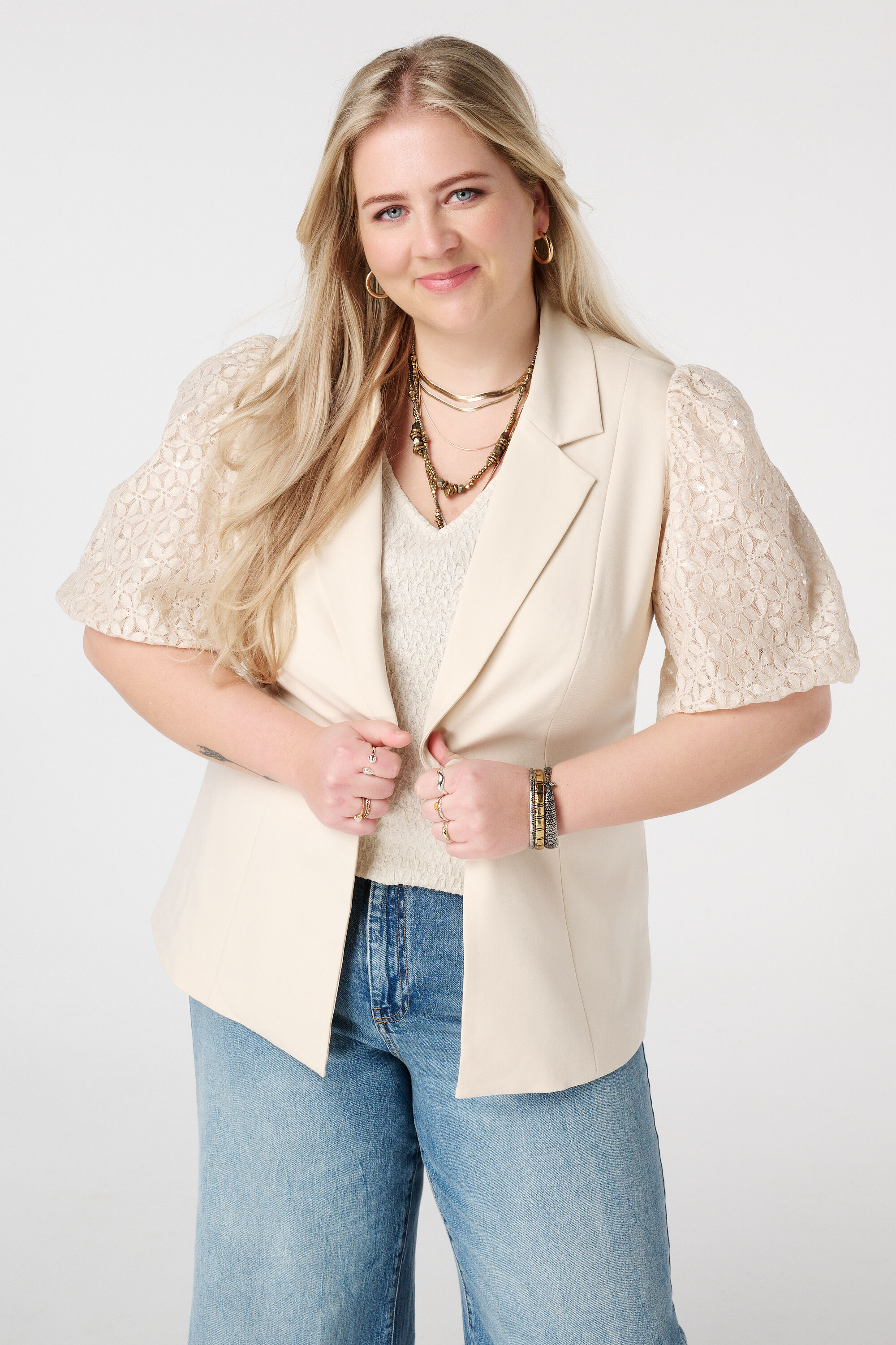 Blazer mit Puff&auml;rmeln