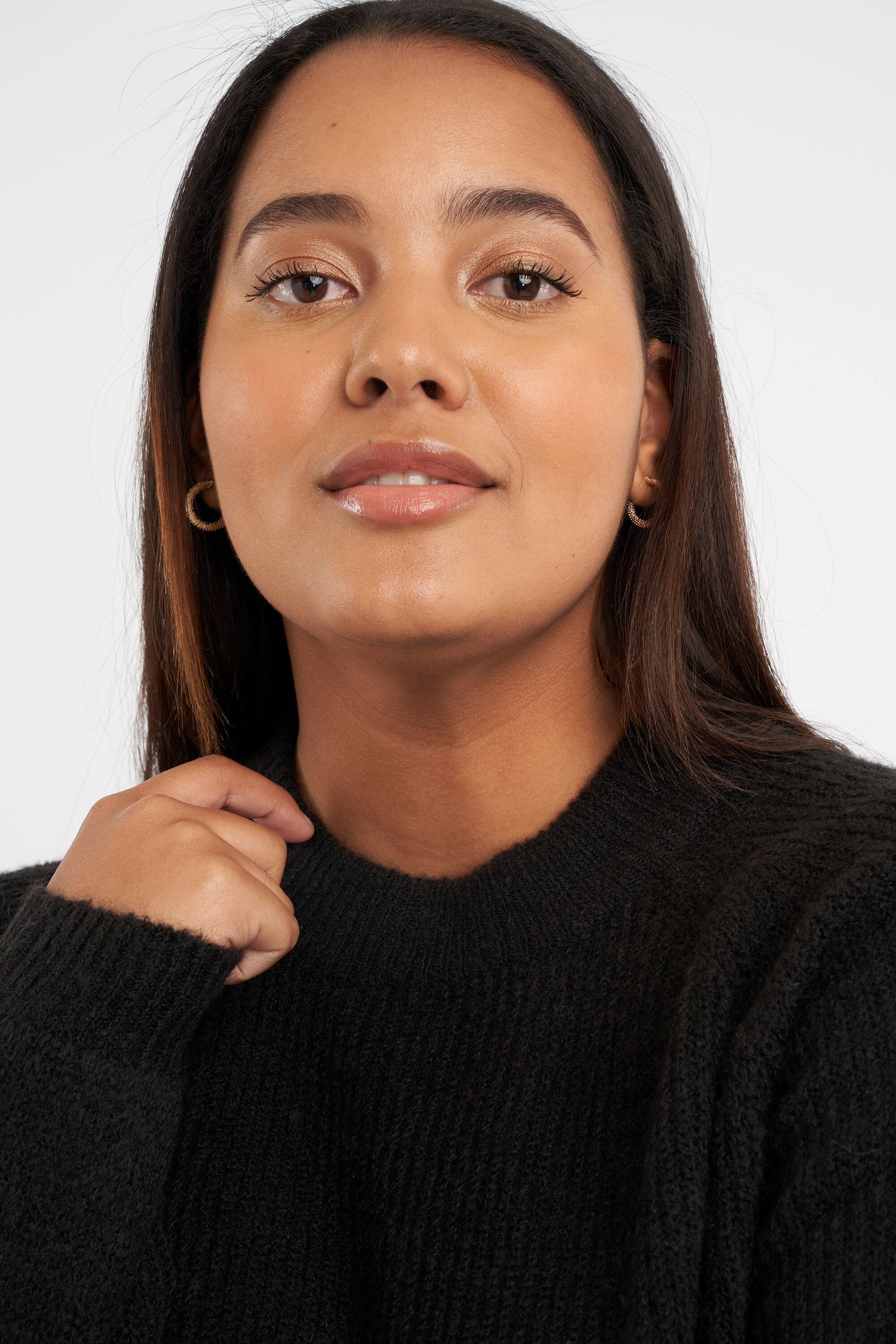 Langer Feinstrickpullover image number 6