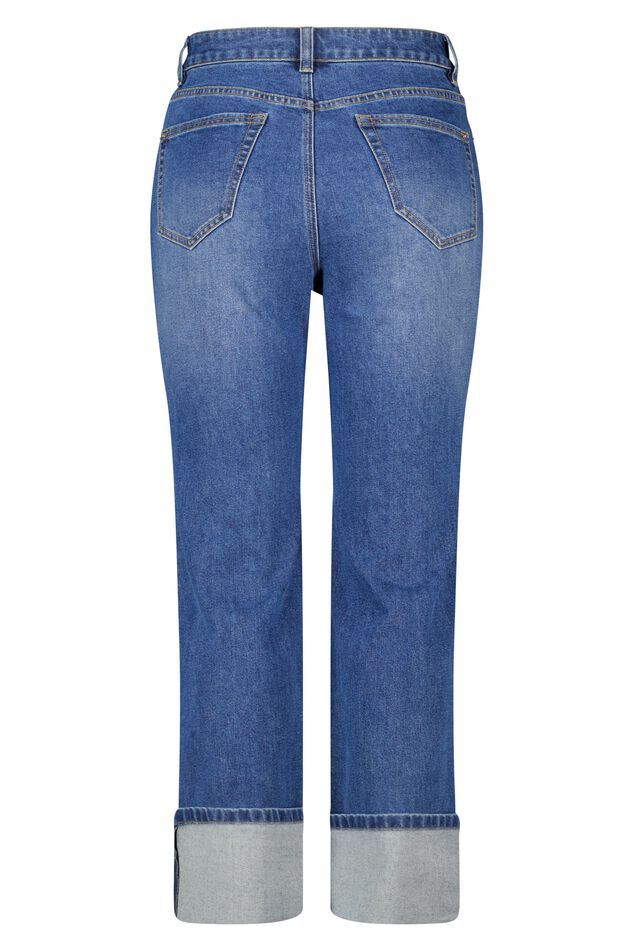 Wide Leg Jeans mit Umschlag image number 2