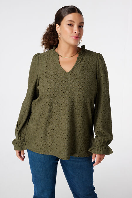 Top mit Stickereidetails  Top mit Stickereidetails