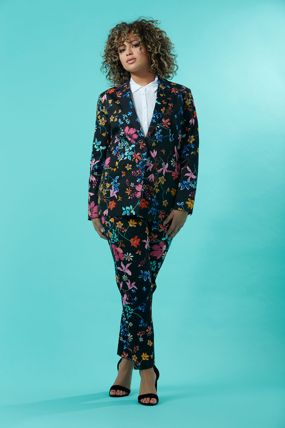 Blazer mit Blumen-Print image number 4