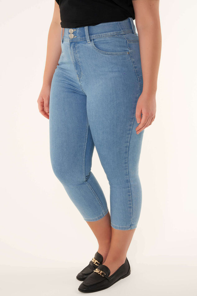 Modellierende Skinny-Leg-Jeans SCULPTS in Capri-Länge image 5