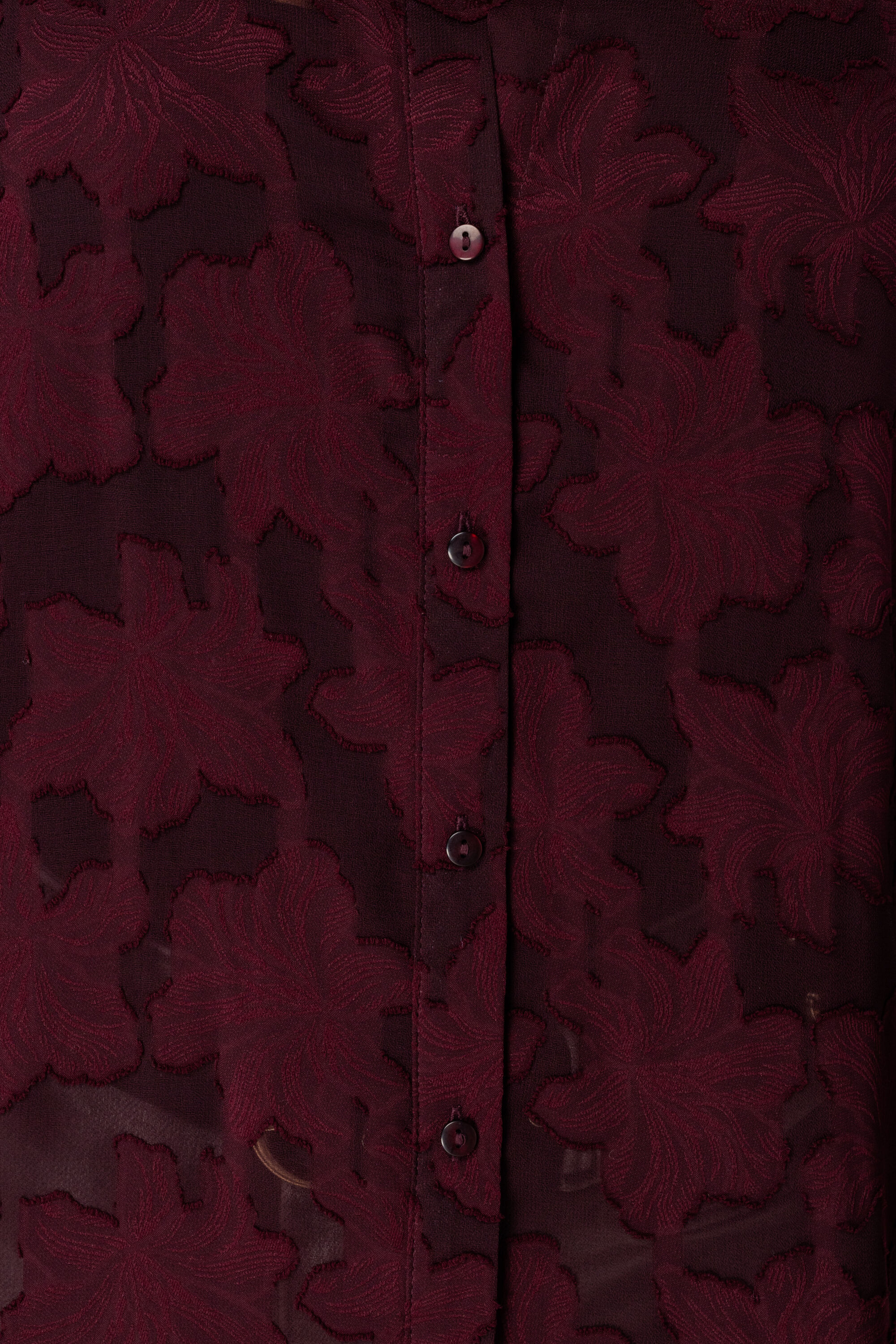 Transparente Bluse mit Blumenstruktur image number 4