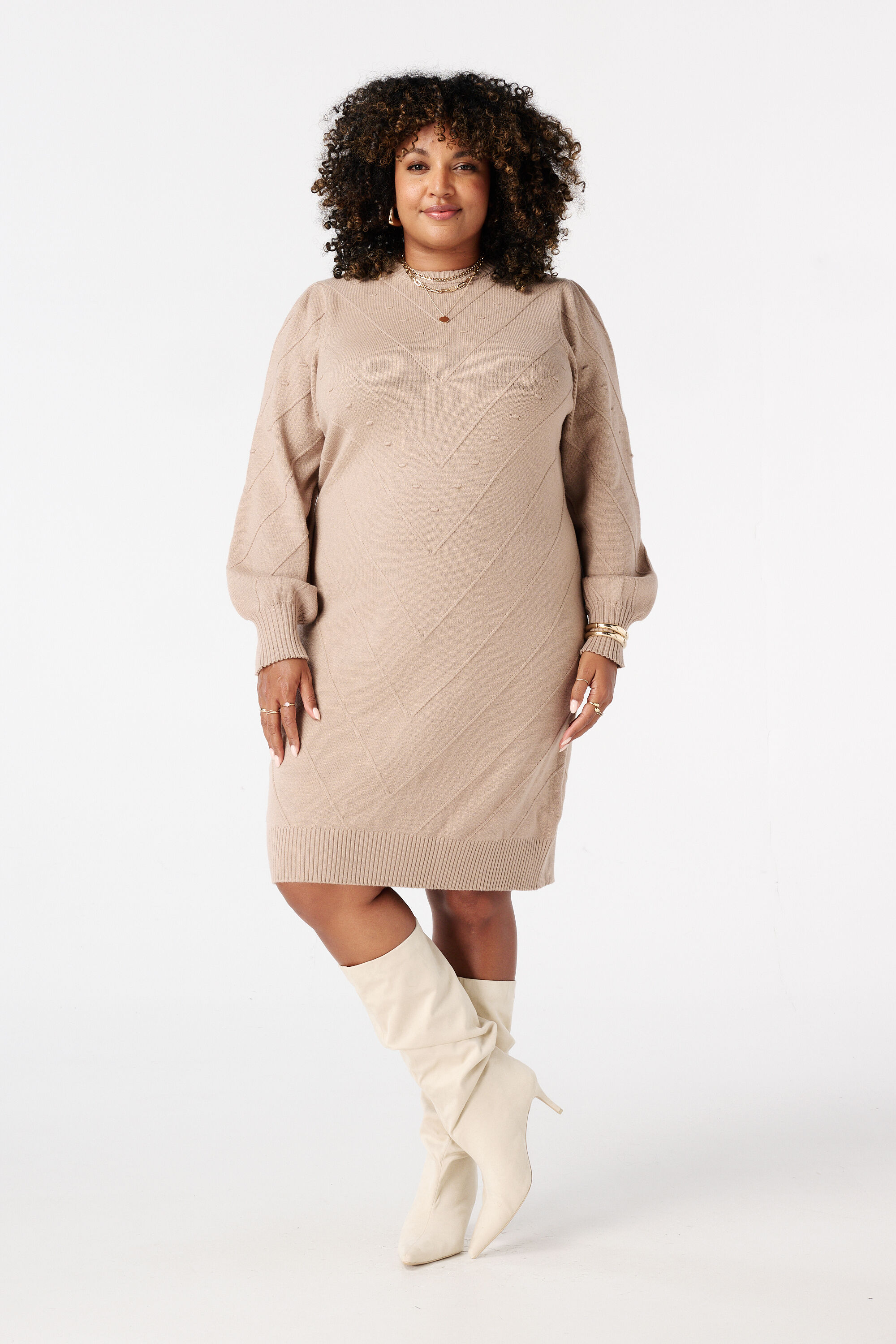 Strickkleid mit Ballon&auml;rmeln image number 5