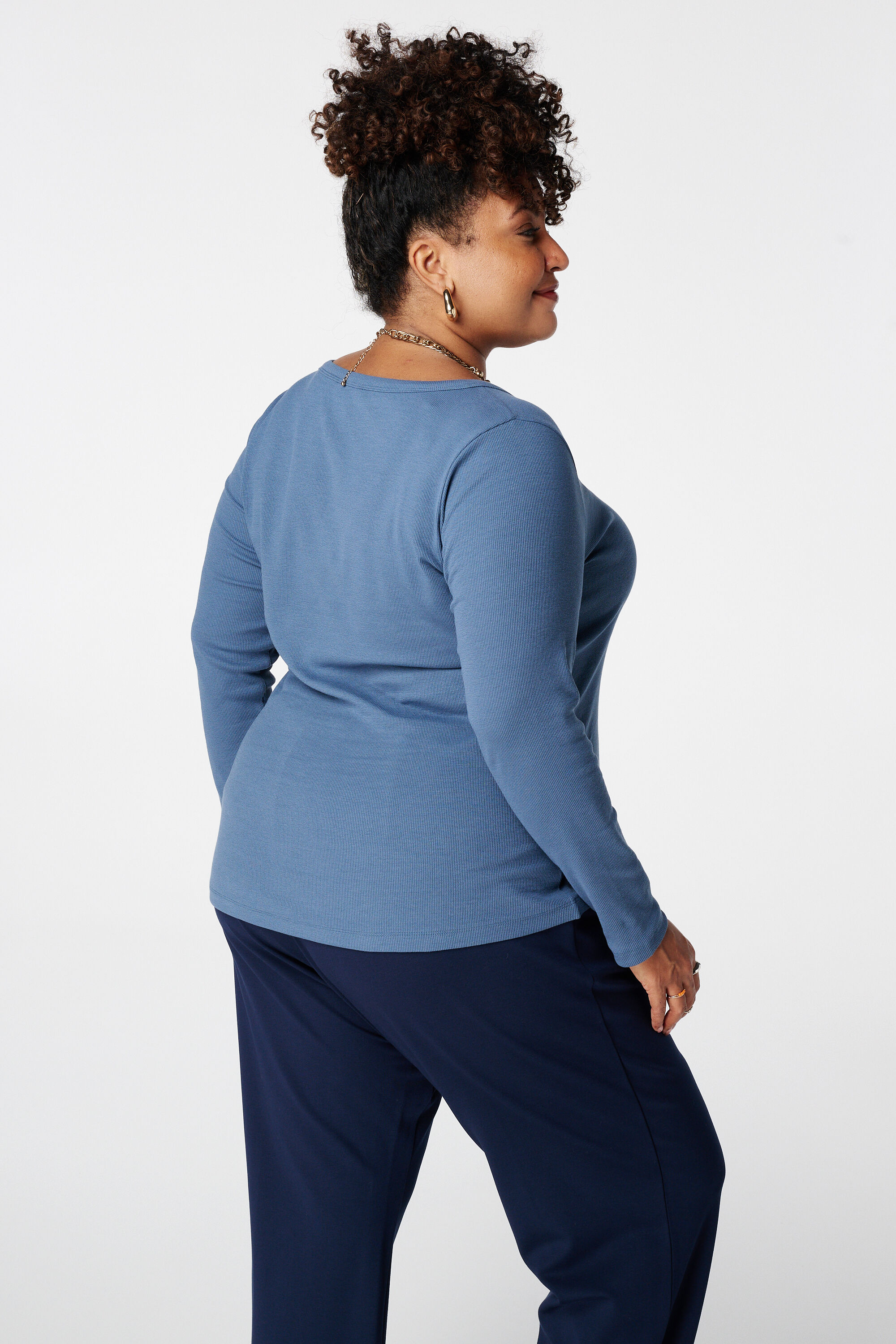 Geripptes Langarmshirt image number 3