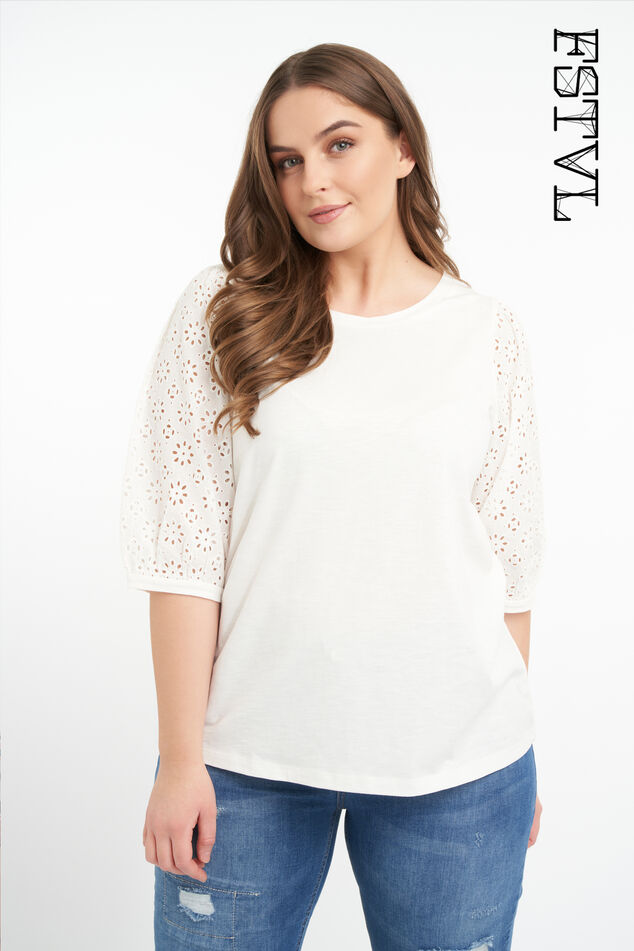 Top mit Stickerei image number 0