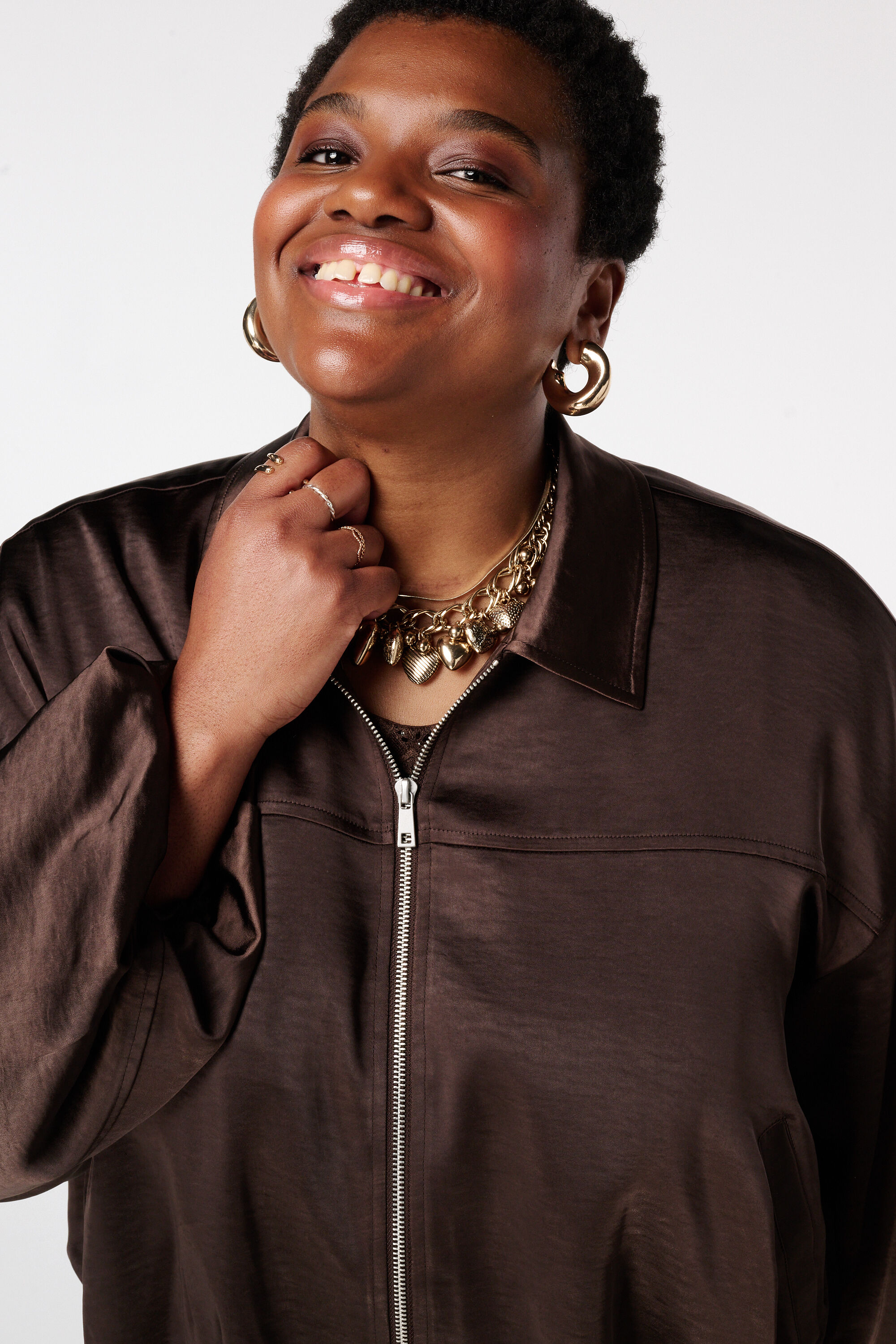 Satin-Bomberjacke image number 4