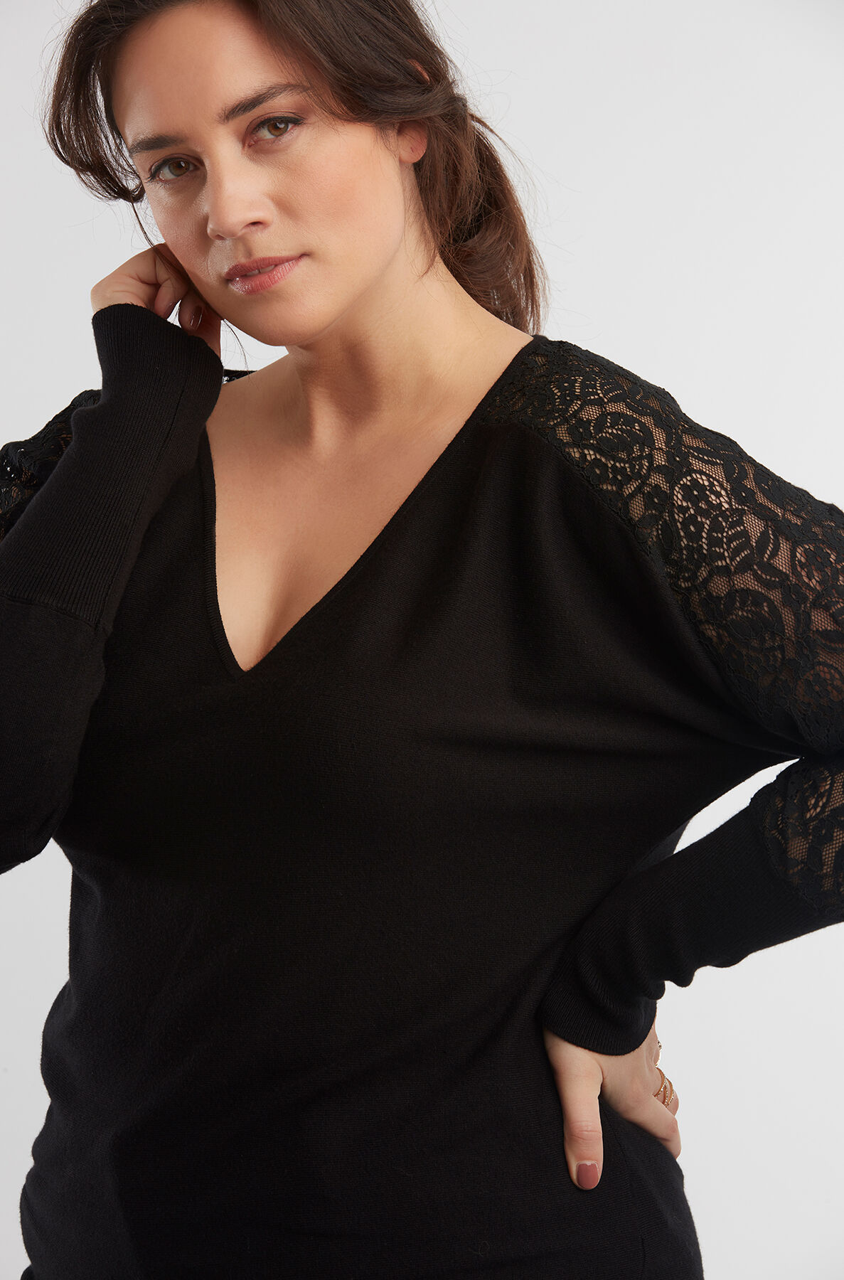 Spitzen-Pullover image number 3