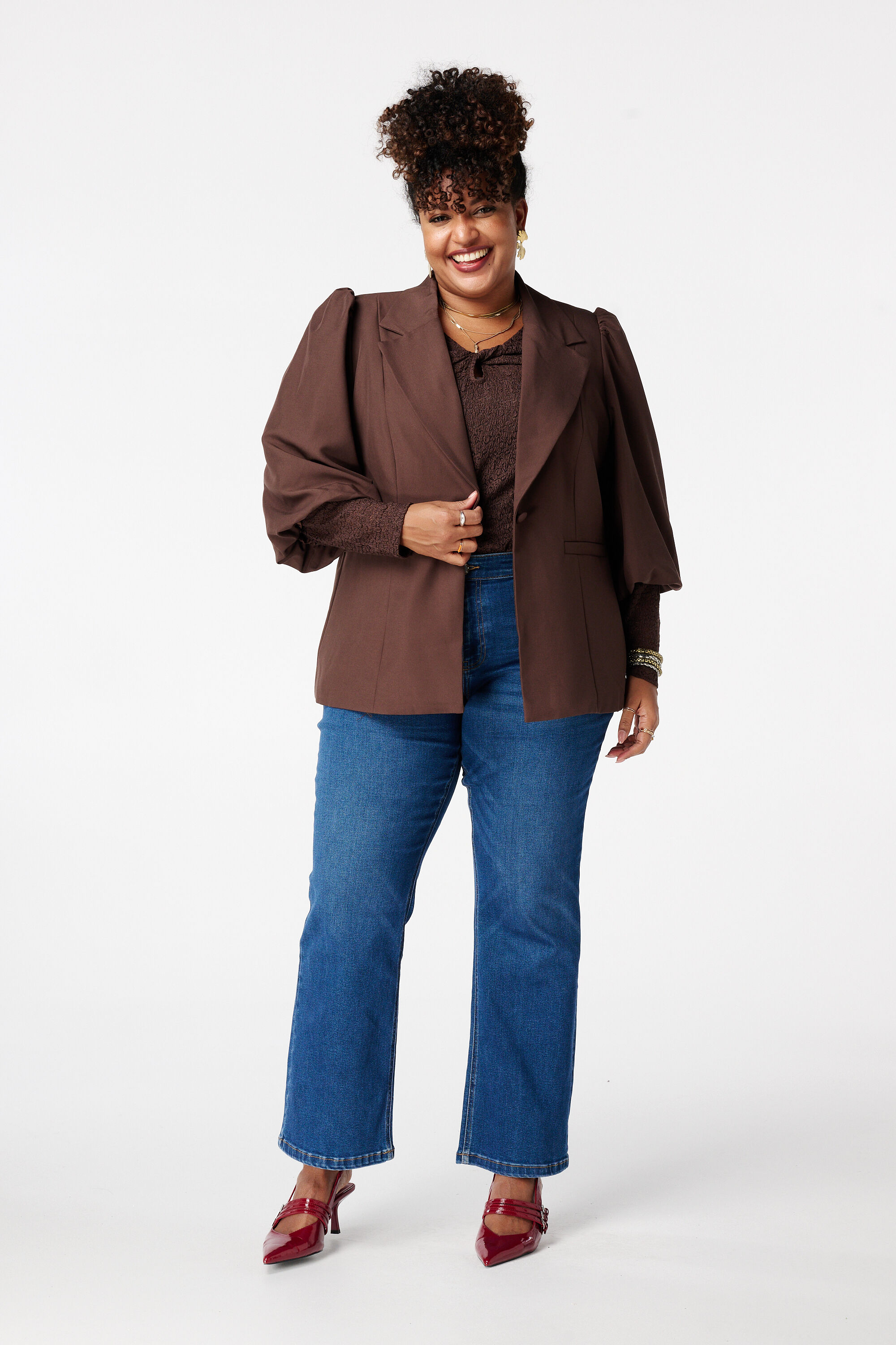 Blazer mit kurzen Puff&auml;rmeln image number 5