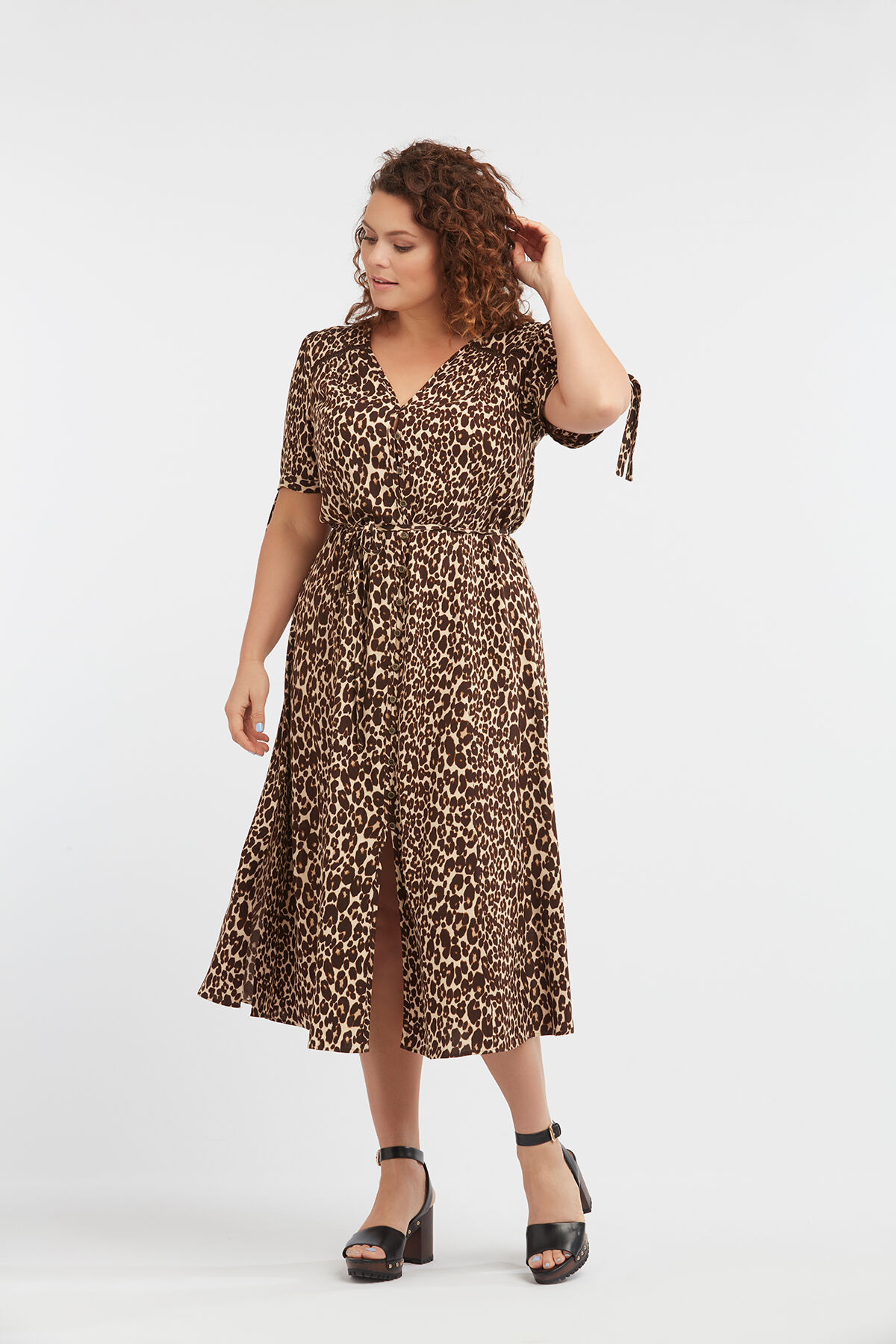 Kleid mit Animal-Print image number 7