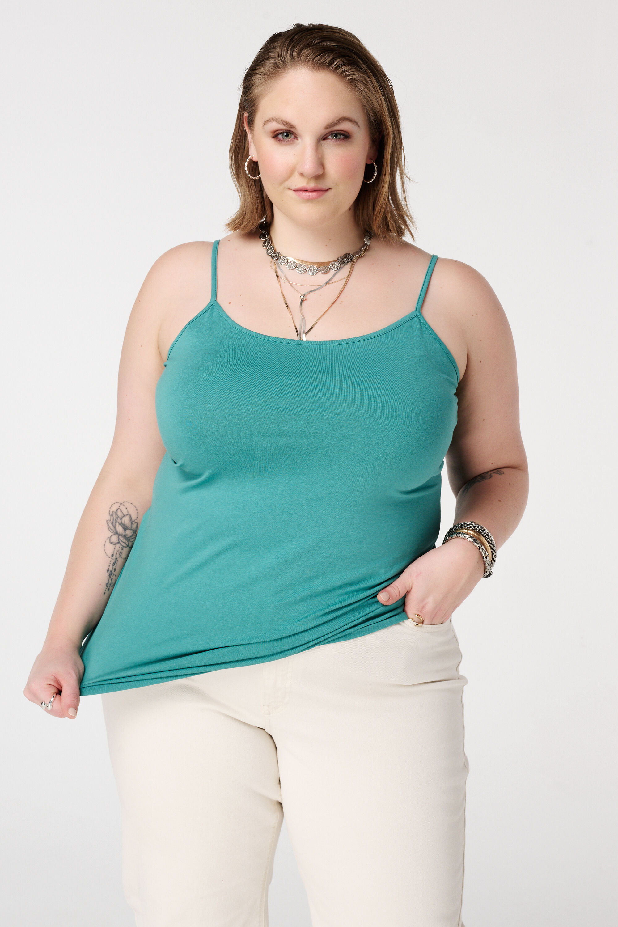 Spaghetti-Top mit Stretch