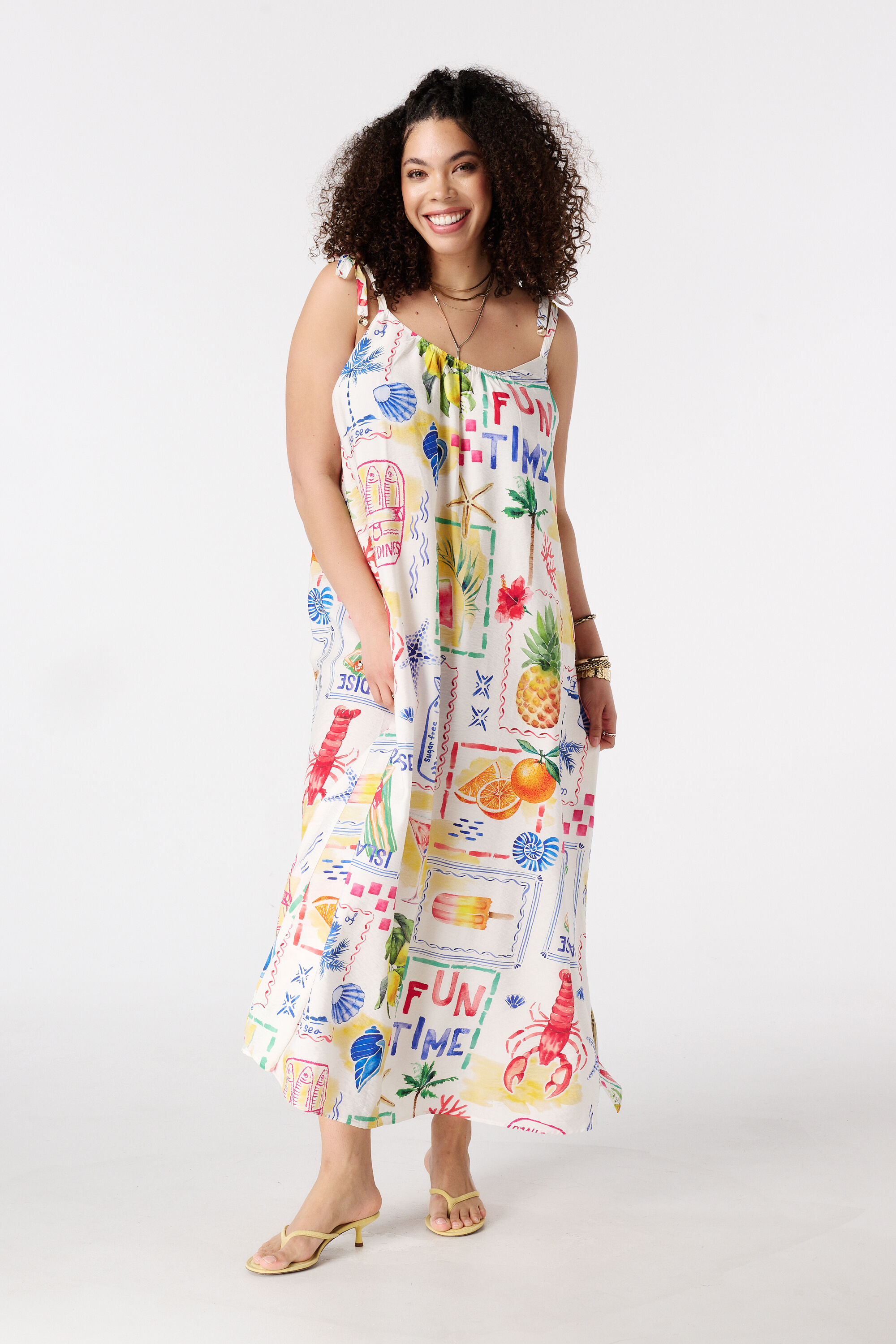 Maxikleid mit Spaghettitr&auml;gern