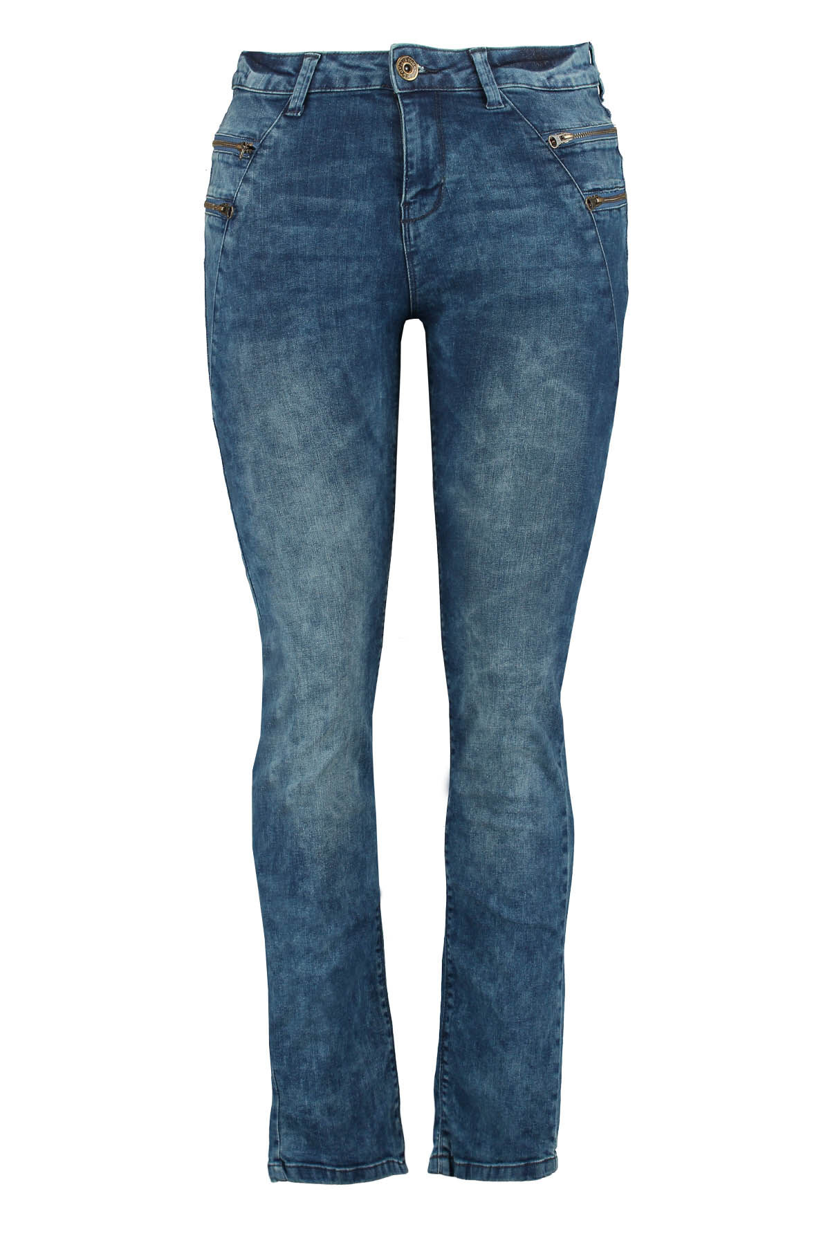 Jeans mit Glitzerstreifen image number 1