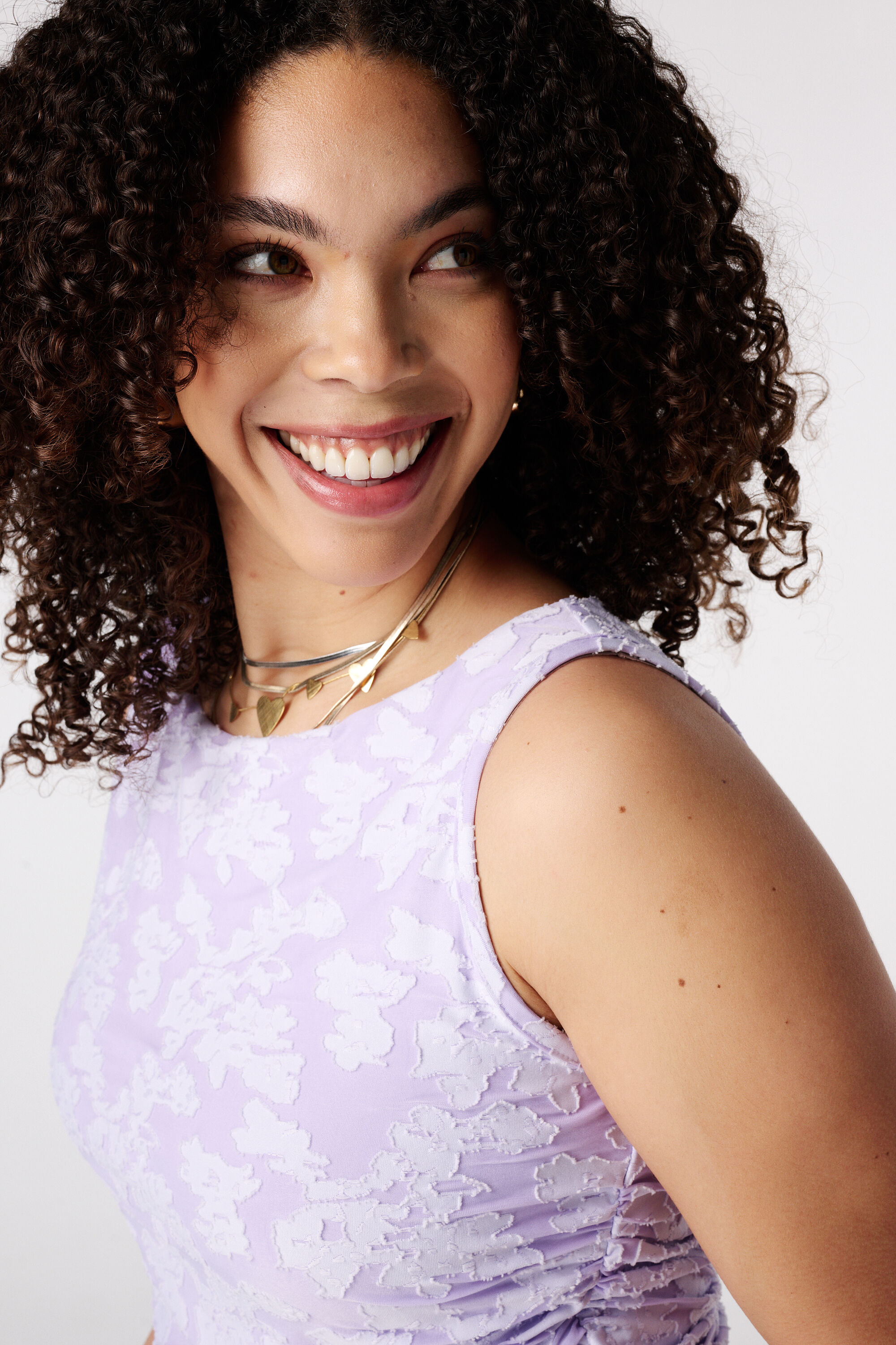 Mesh Top mit Blumenprint image number 4