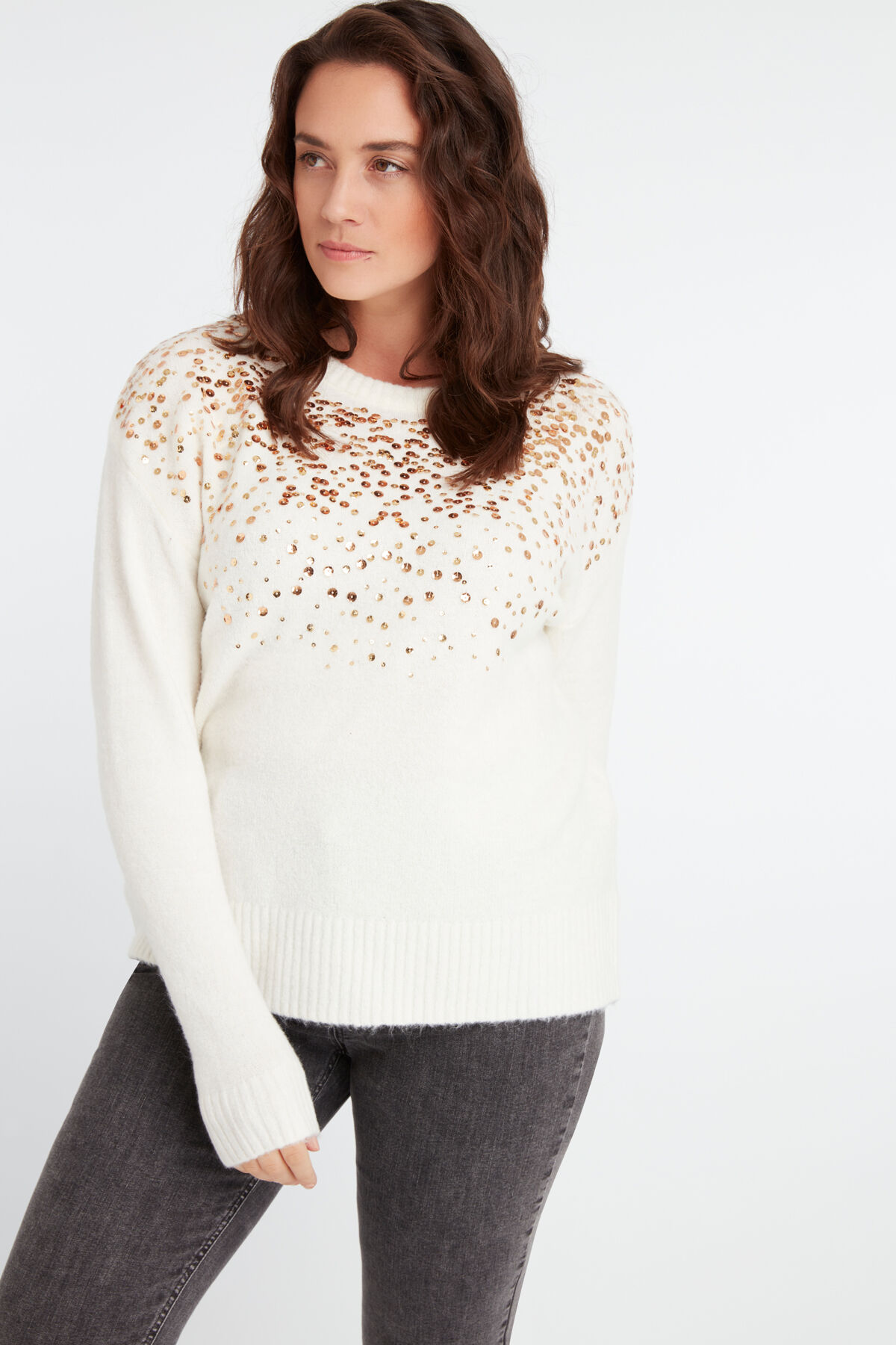 Pullover mit Pailletten image number 5