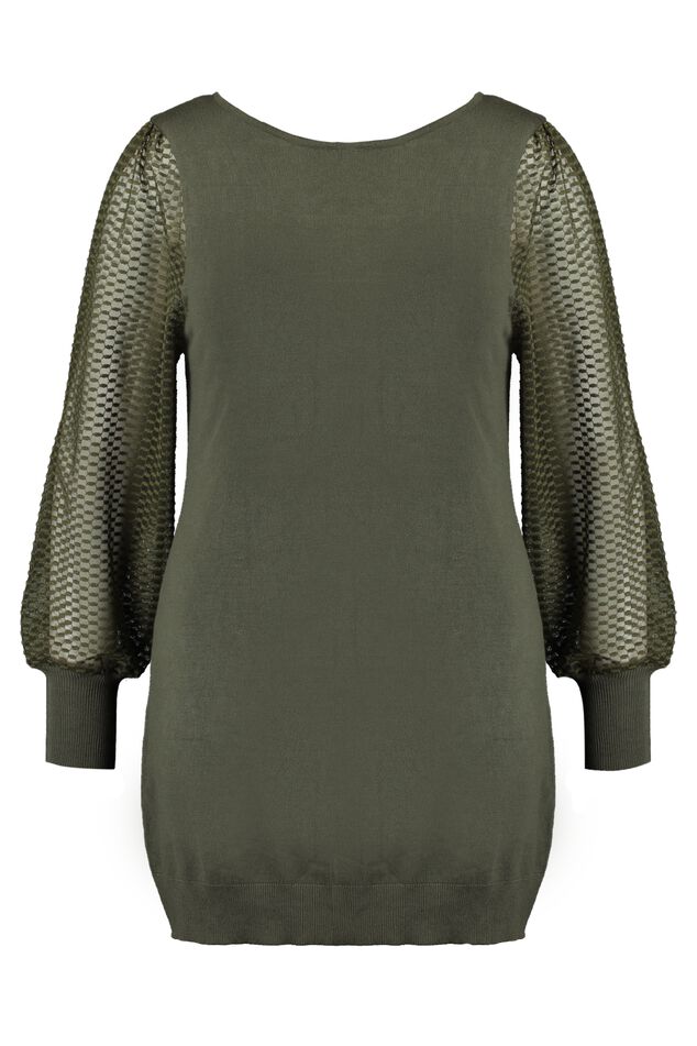 Langes Sweatshirt mit Chiffon-Ärmeln  image number 1