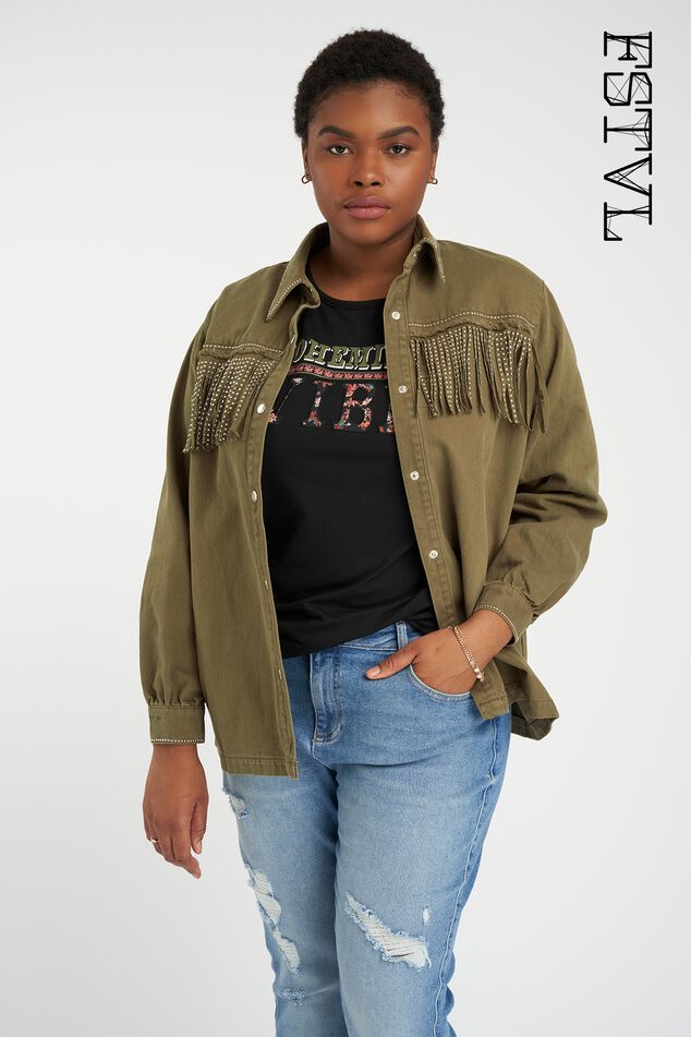 Jacke mit Fransendetail image number 0