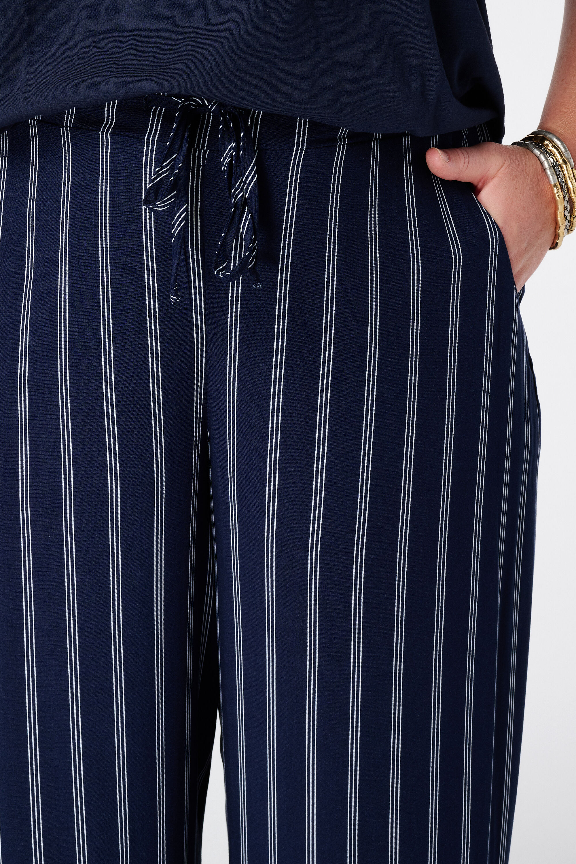 Wide Leg Hose mit Print image number 4