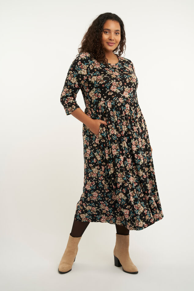 Langes Kleid mit Print  image number 0