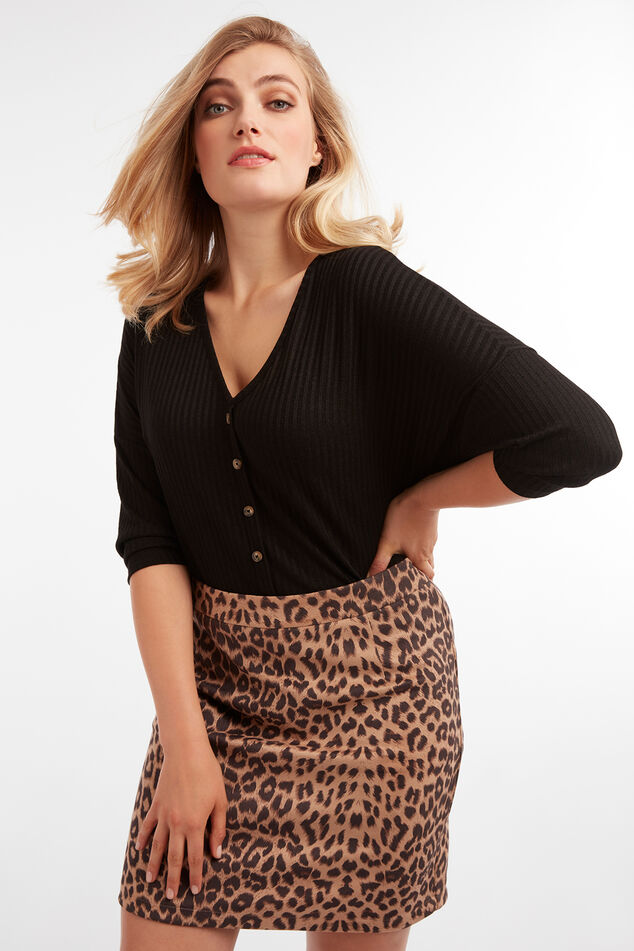 Rock aus Kunst-Veloursleder image number 3