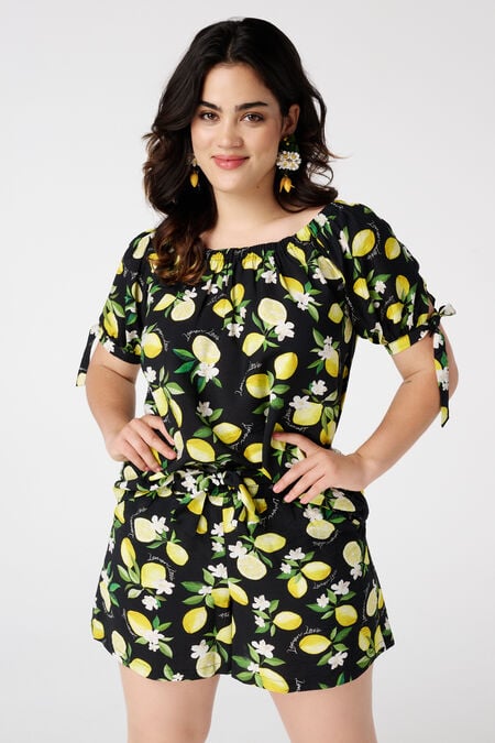 Off-Shoulder-Bluse mit Print Off-Shoulder-Bluse mit Print