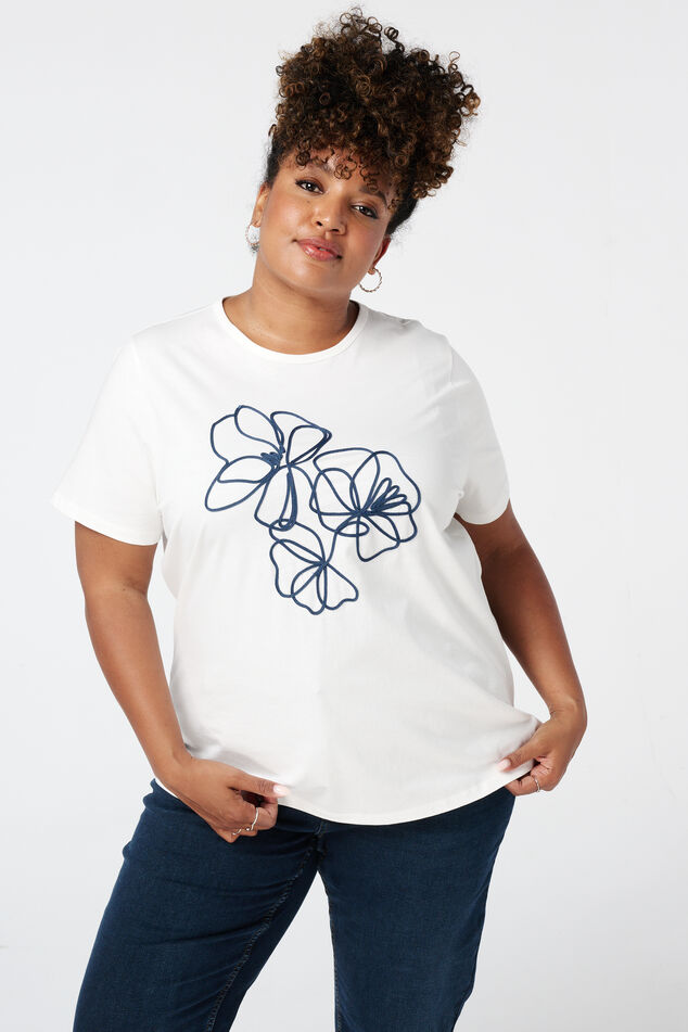 T-Shirt mit Stickerei image number 0