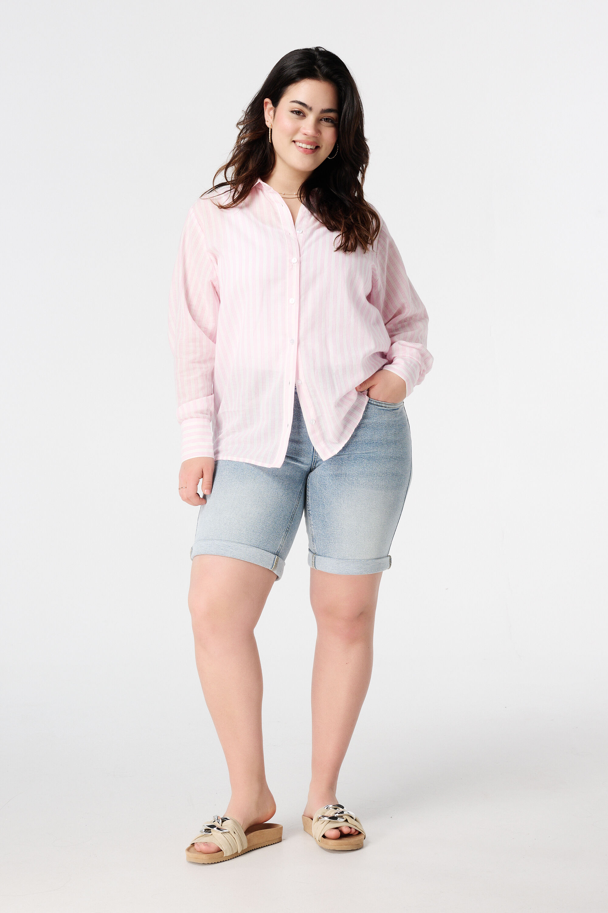 Luftige Bluse mit Streifen image number 5