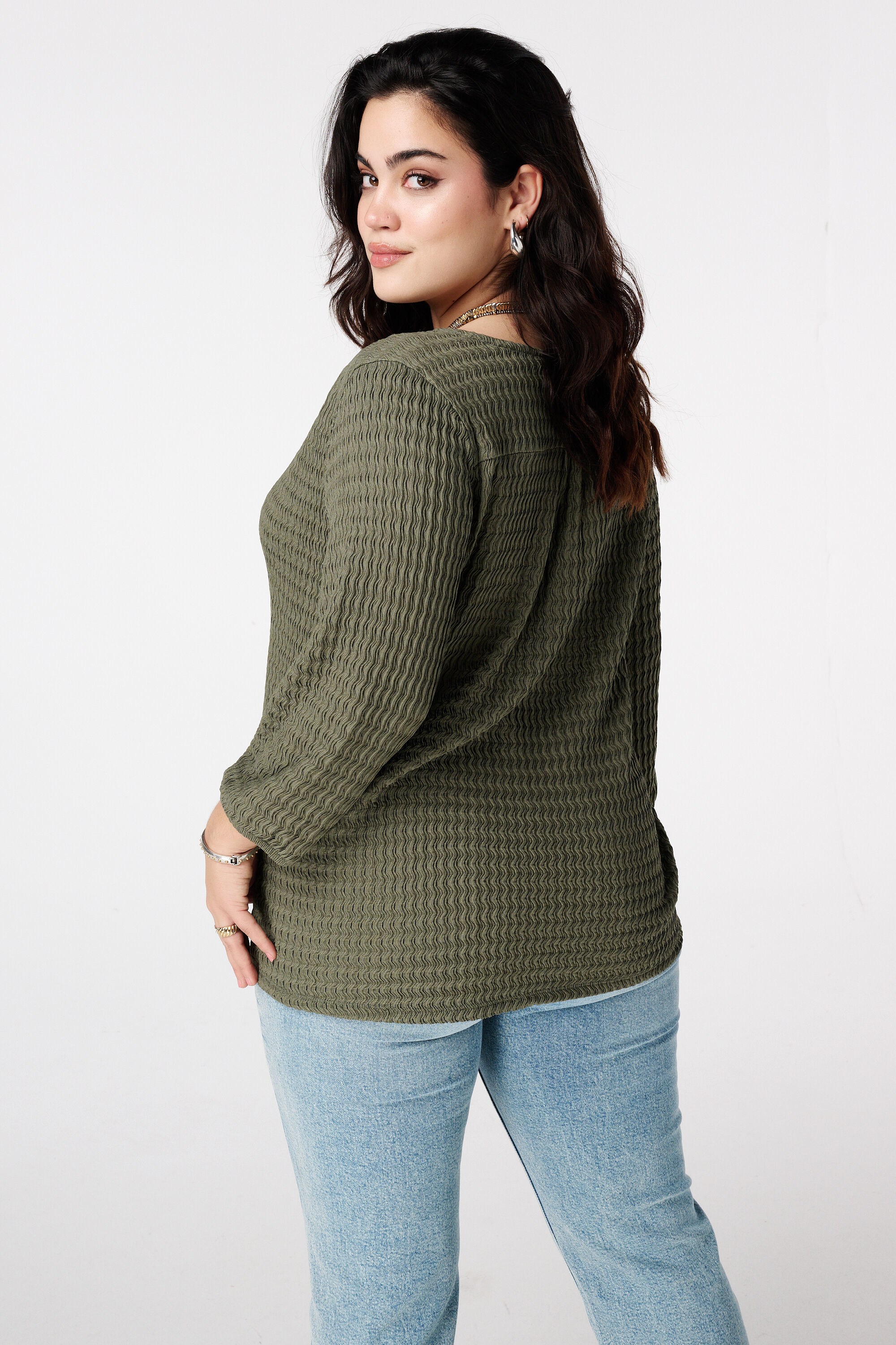 Jersey-Top mit Struktur image number 3