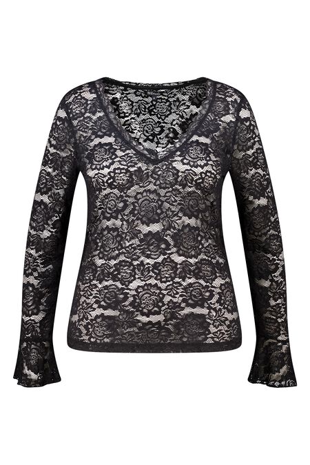 Lace top with long sleeves
