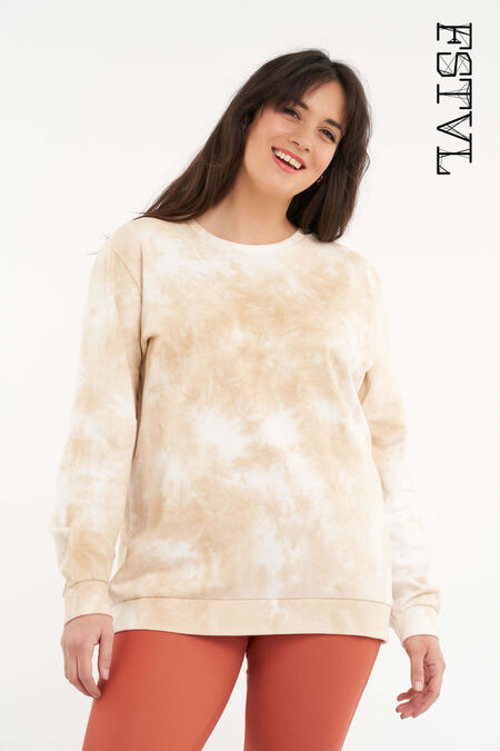 Pullover mit Batik-Print