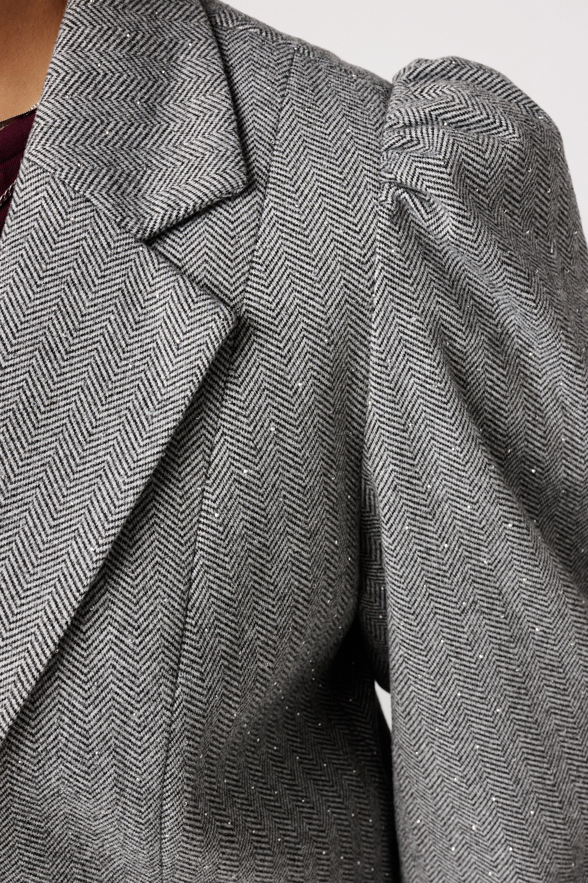 Blazer mit Lurex und kurzen Puff&auml;rmeln image number 6