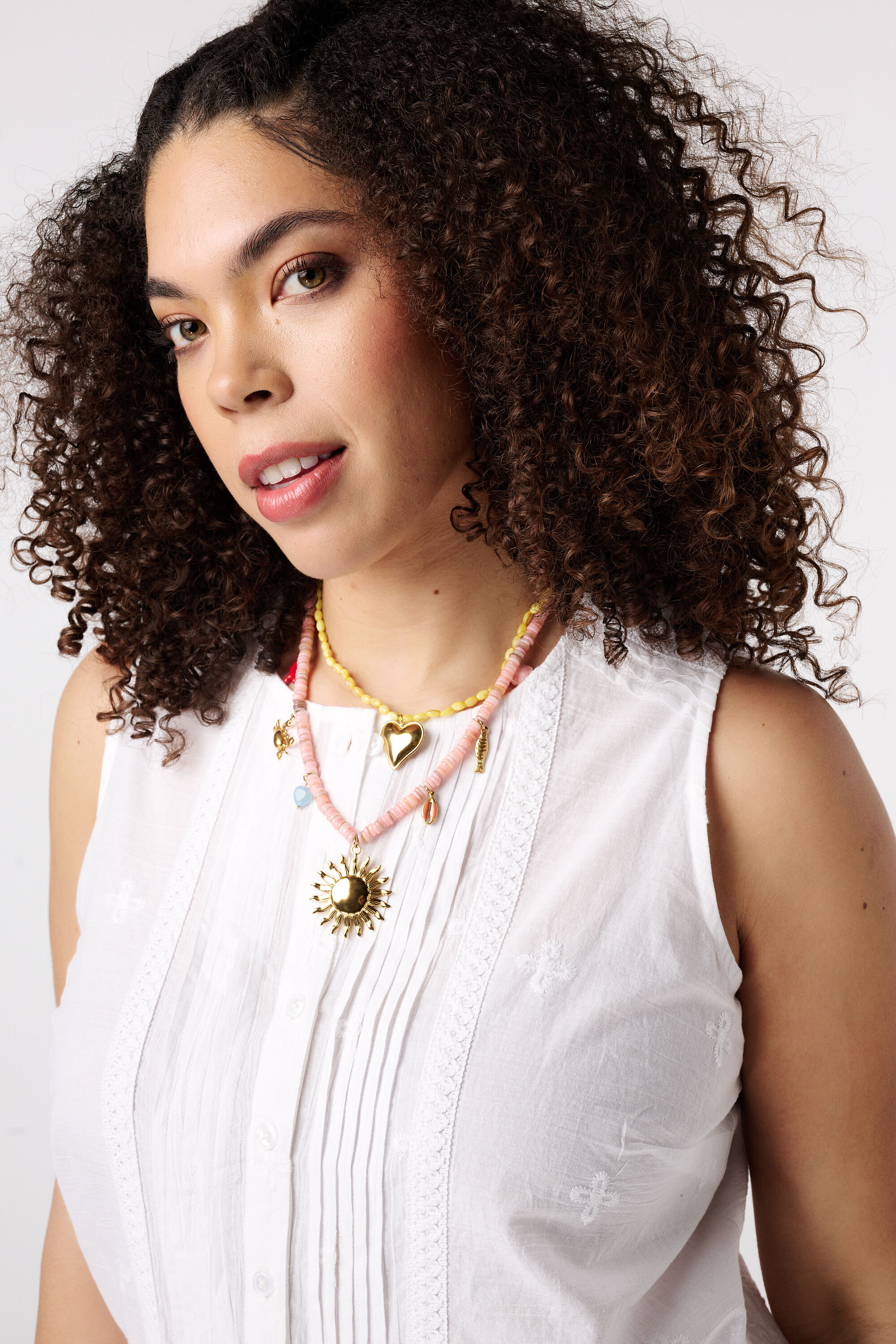 &Auml;rmellose Bluse mit Stickerei image number 4