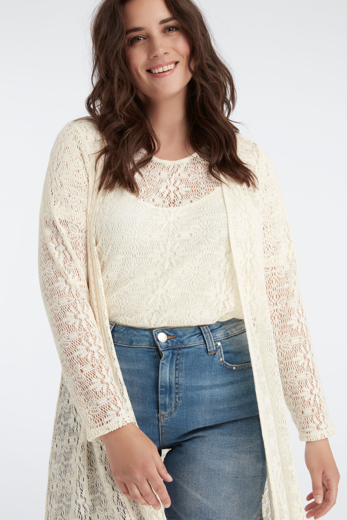 Langer Spitzen-Cardigan image number 6