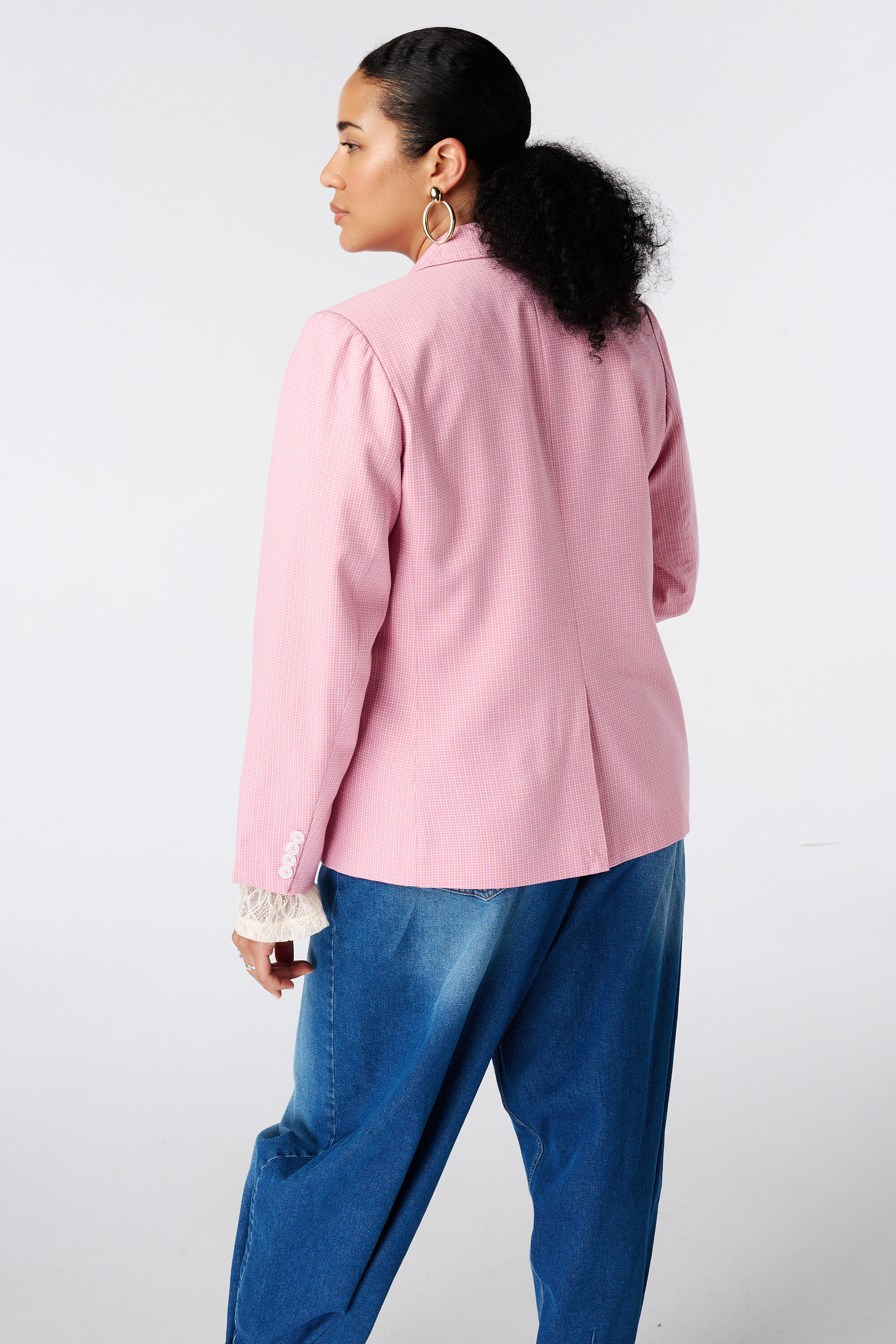 Karierter einreihiger Blazer image number 3
