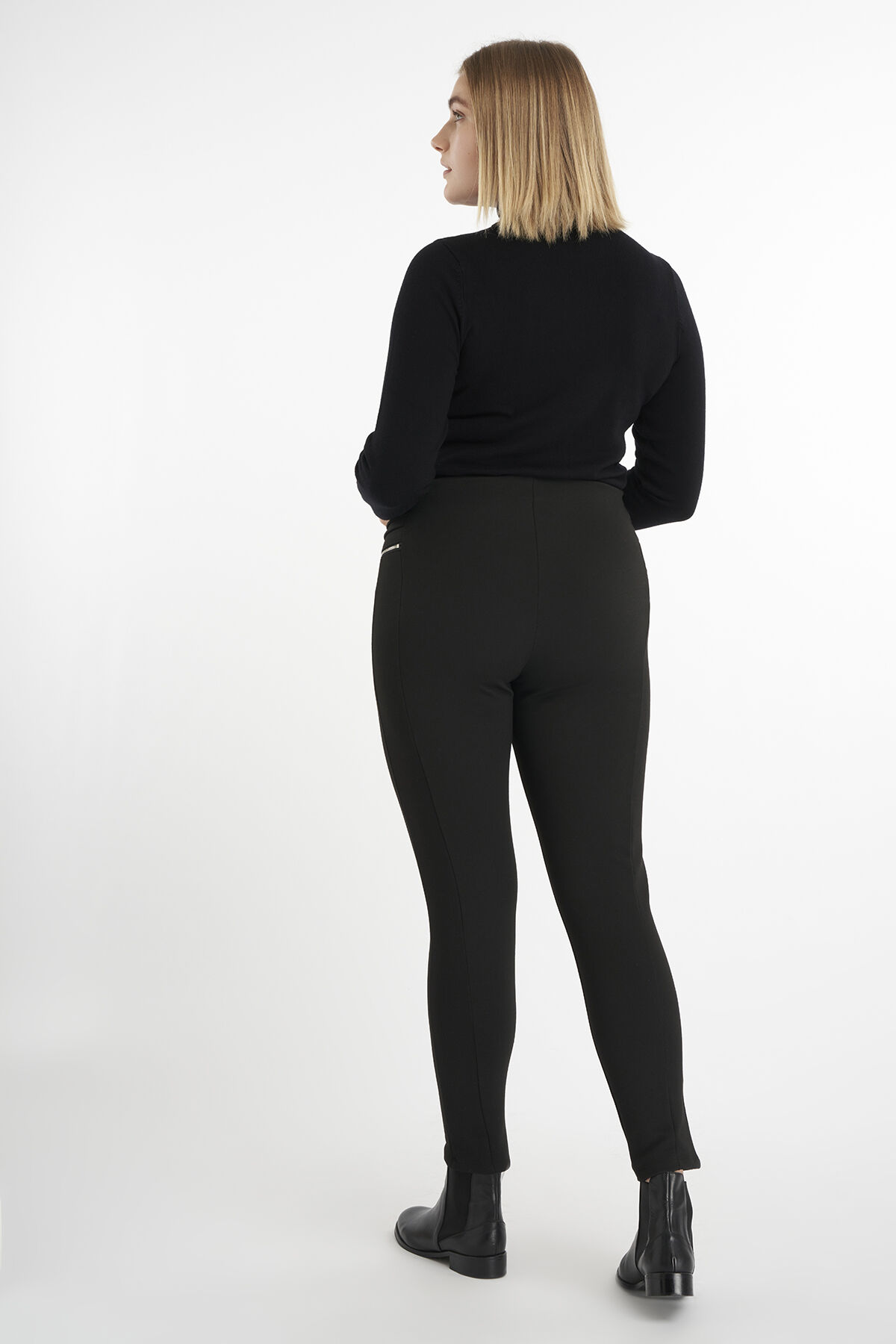 Treggings mit Rei&szlig;verschluss-Imitation image number 3