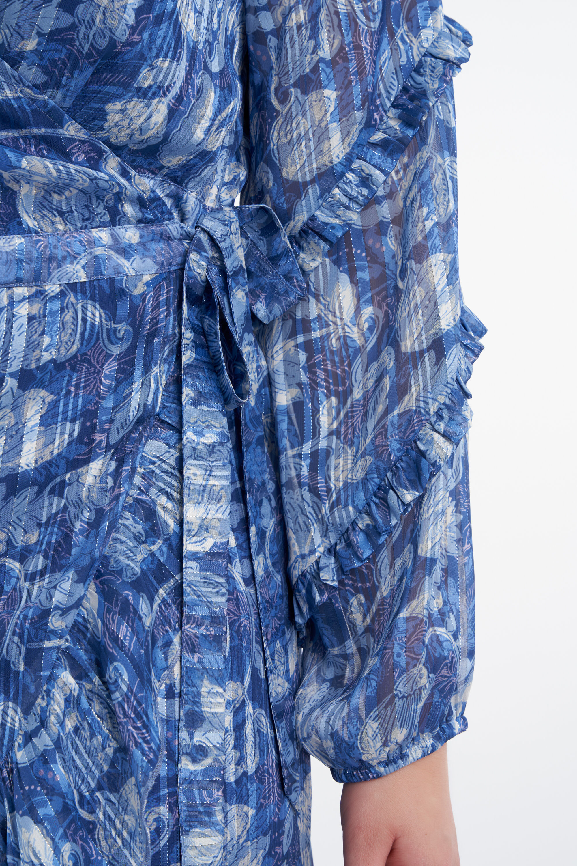 Langes Wickelkleid mit Print  image number 5