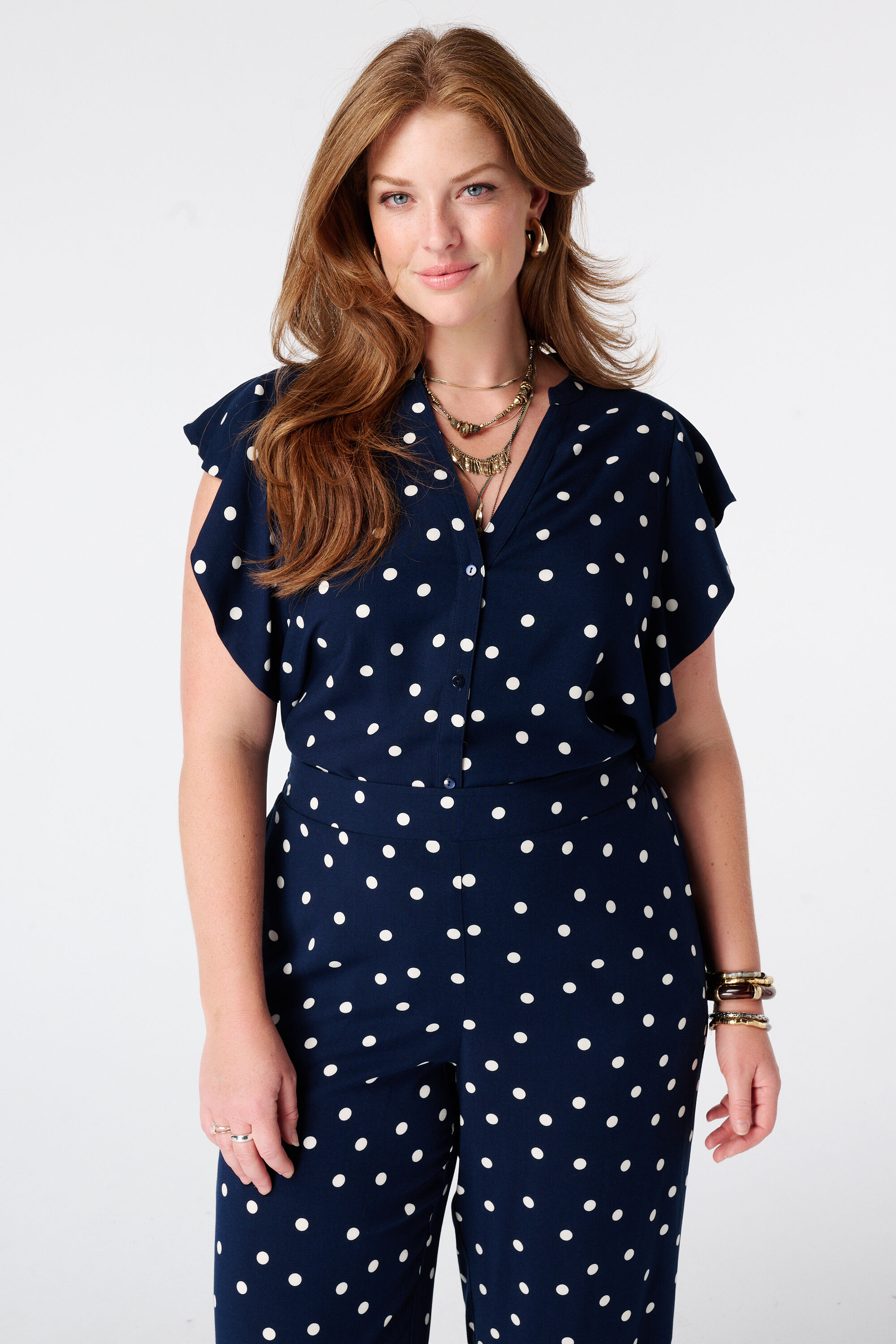 Bluse mit Polka Dot Muster
