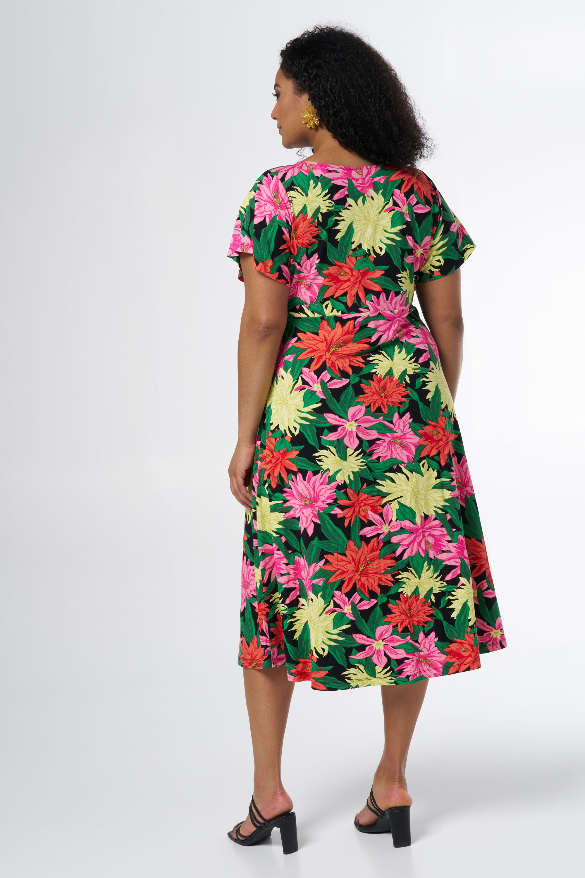 Midikleid mit Blumen-Print image number 3