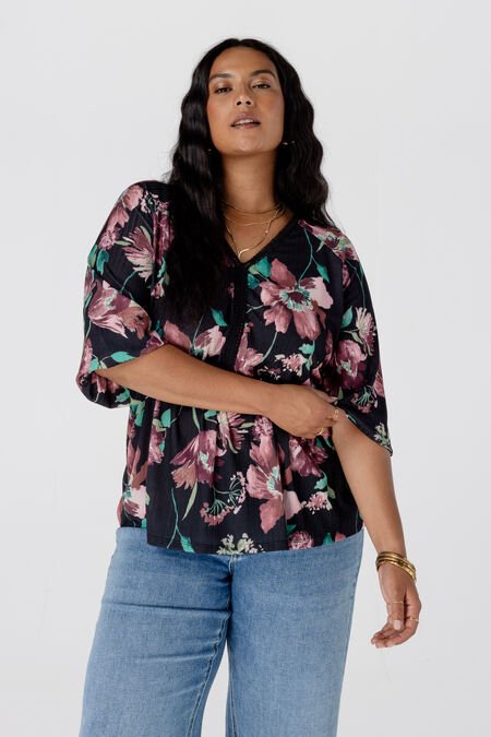 Peplum-Oberteil mit Print  Peplum-Oberteil mit Print