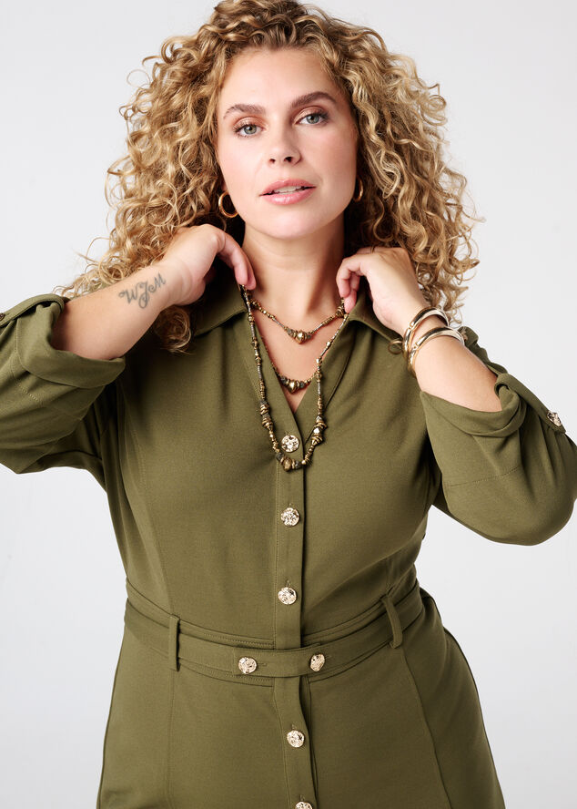 Kleid mit Zierknöpfen image number 4