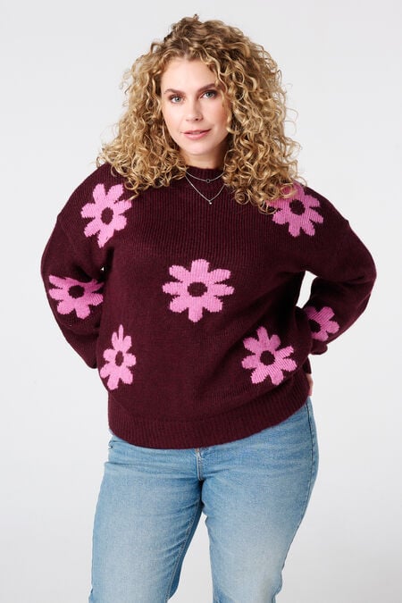 Pullover mit Blumenprint Pullover mit Blumenprint