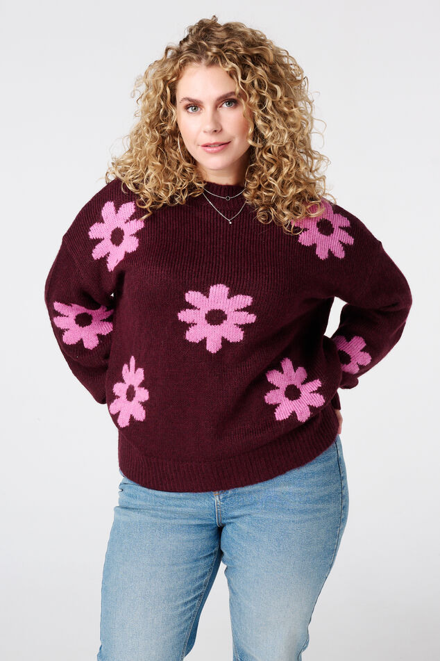 Pullover mit Blumenprint image number 0