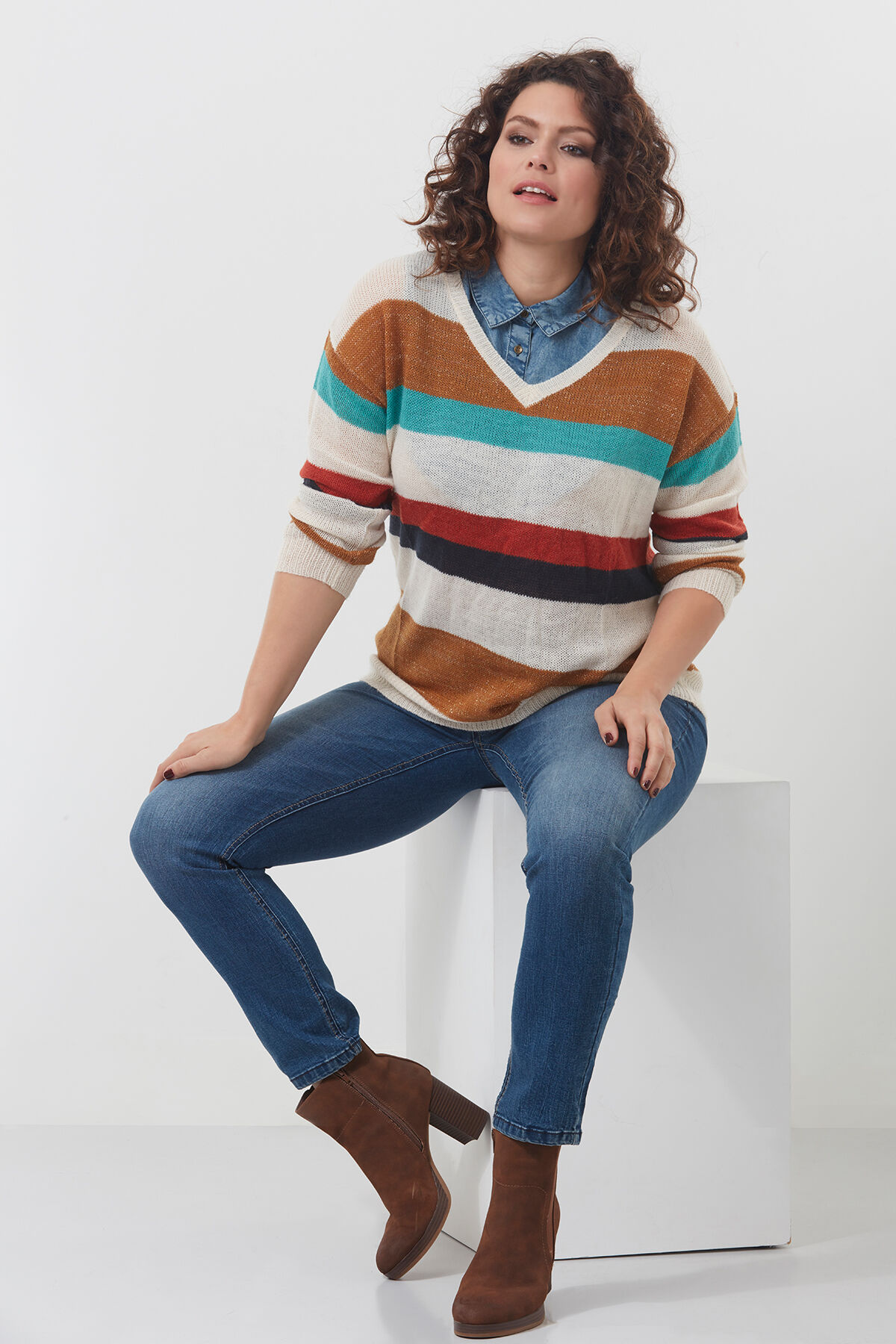 Gestreifter Pullover  image number 4