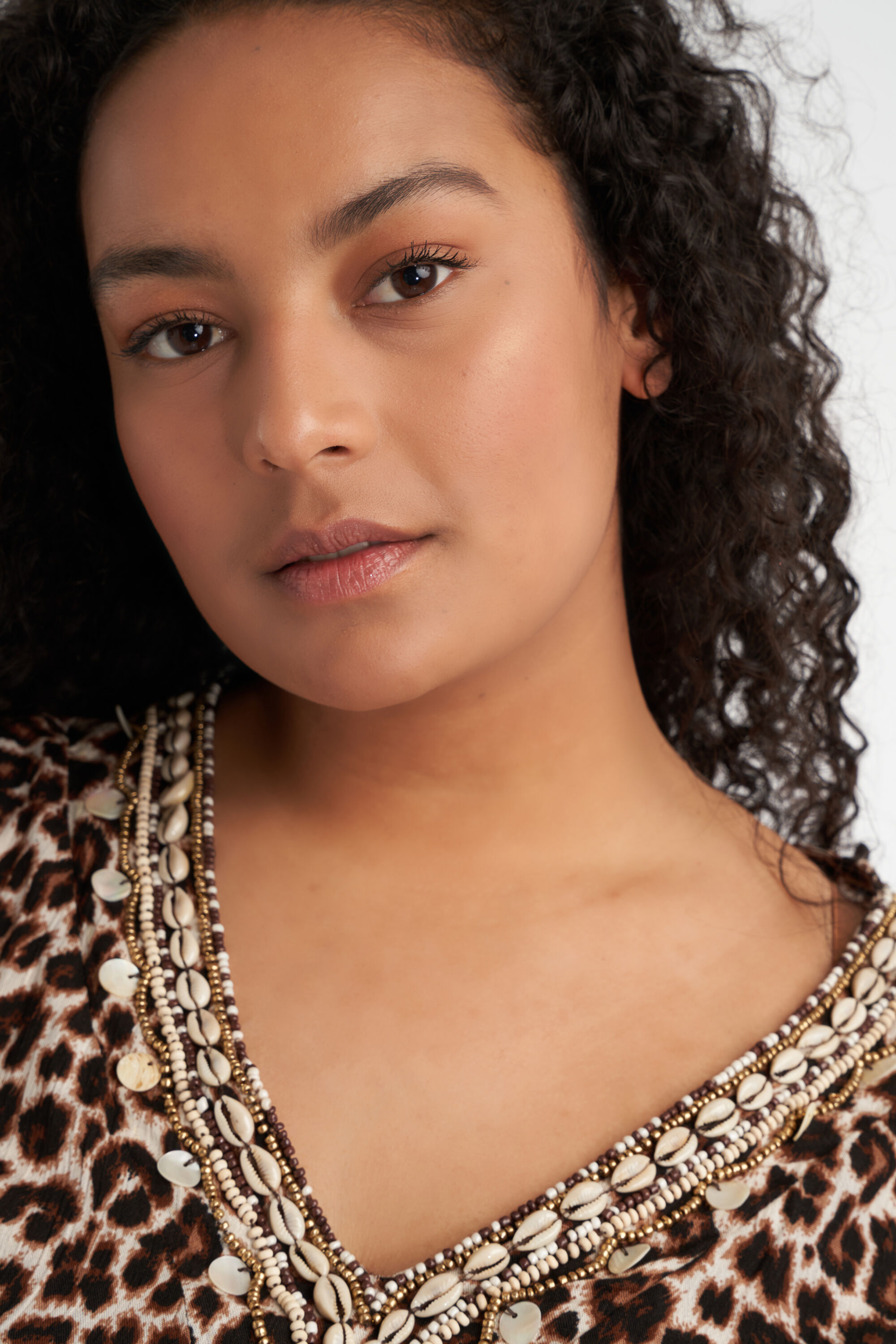 Langes Kleid mit Leopard-Print image number 5