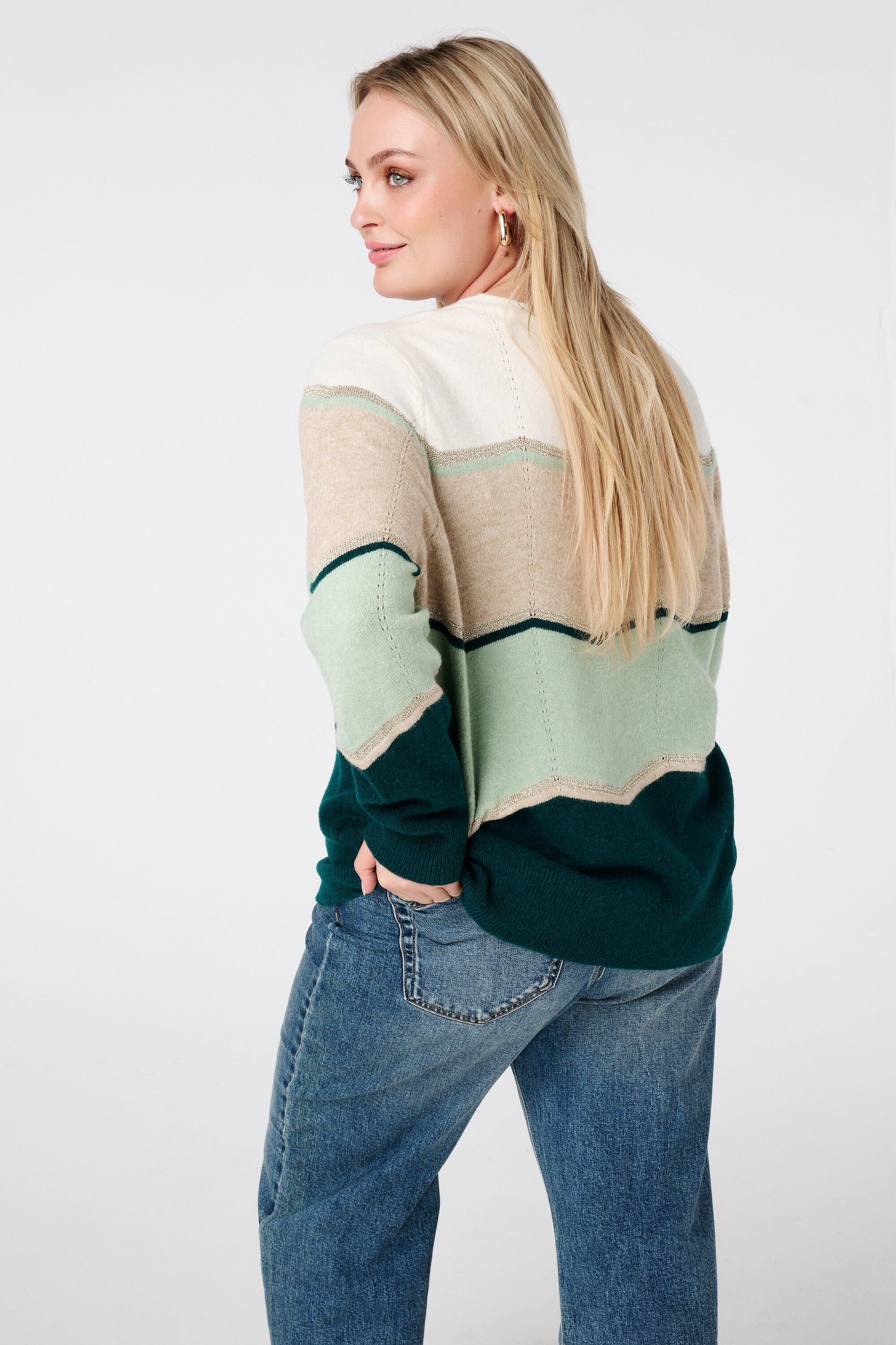 Pullover mit Print und Lurex image number 3