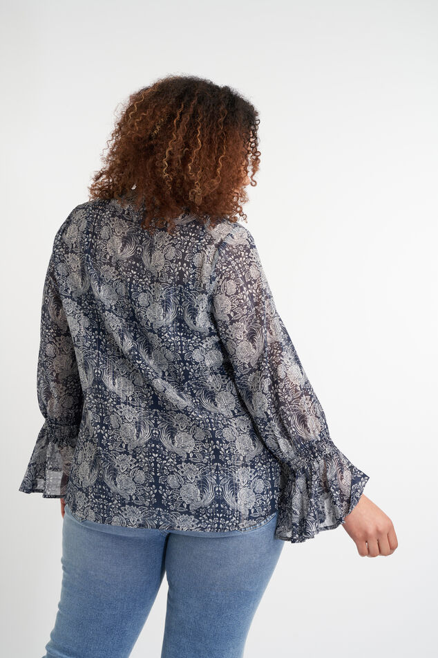 Bluse mit Rüschenärmeln image number 3