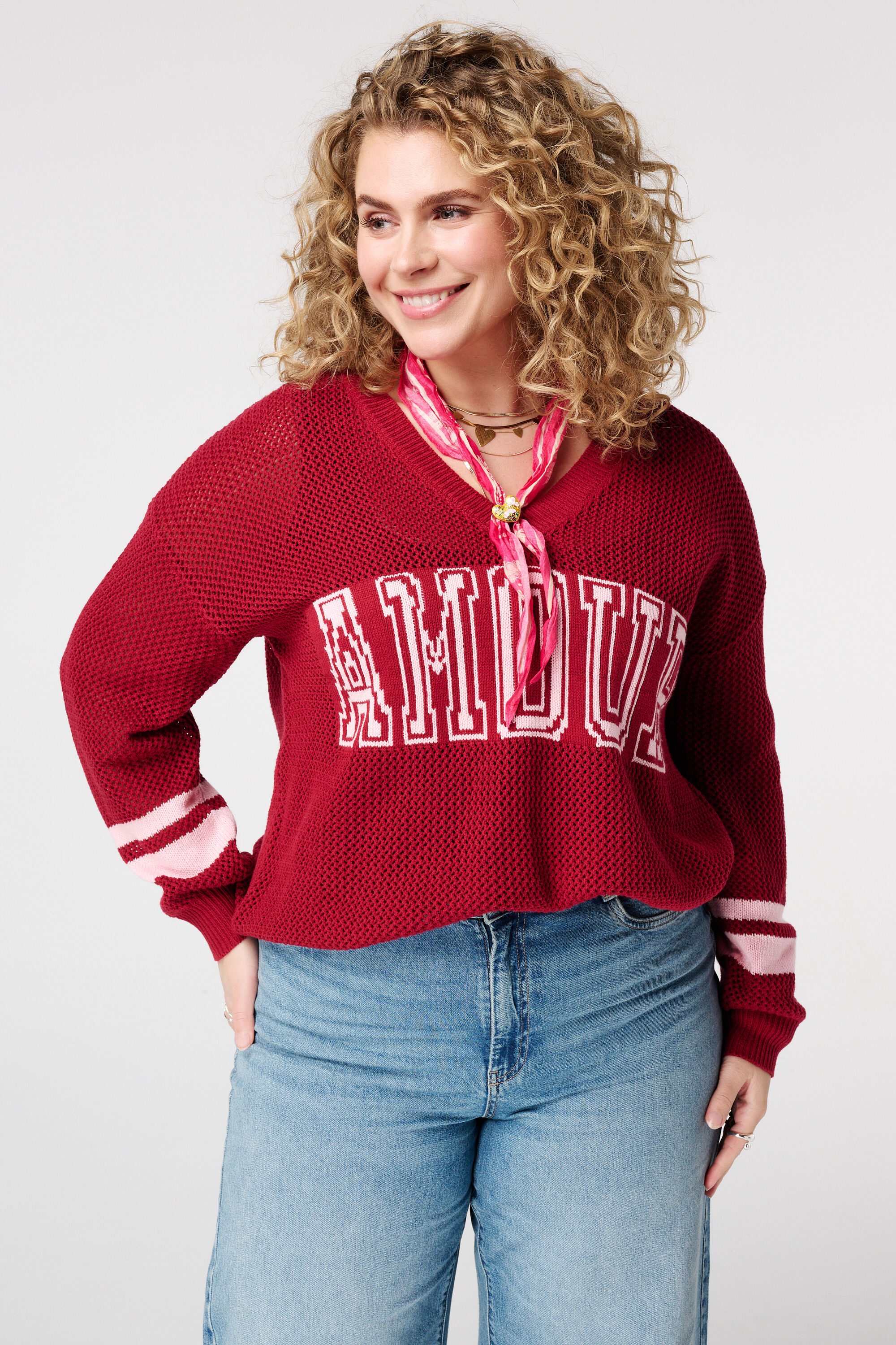 Strickpullover mit Aufschrift image number 0