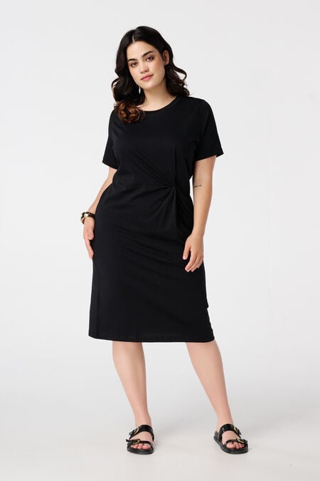 Kleid mit umgeschlagenem Element Kleid mit umgeschlagenem Element